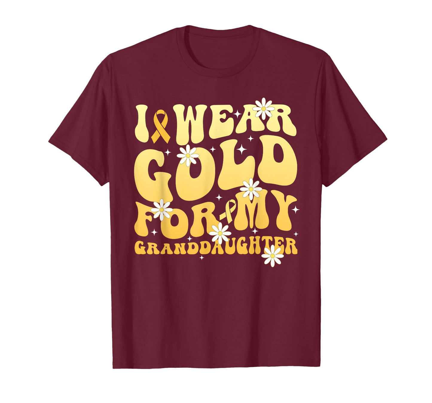 I Wear Gold for My Granddaughter Childhood Cancer Awareness T-Shirt