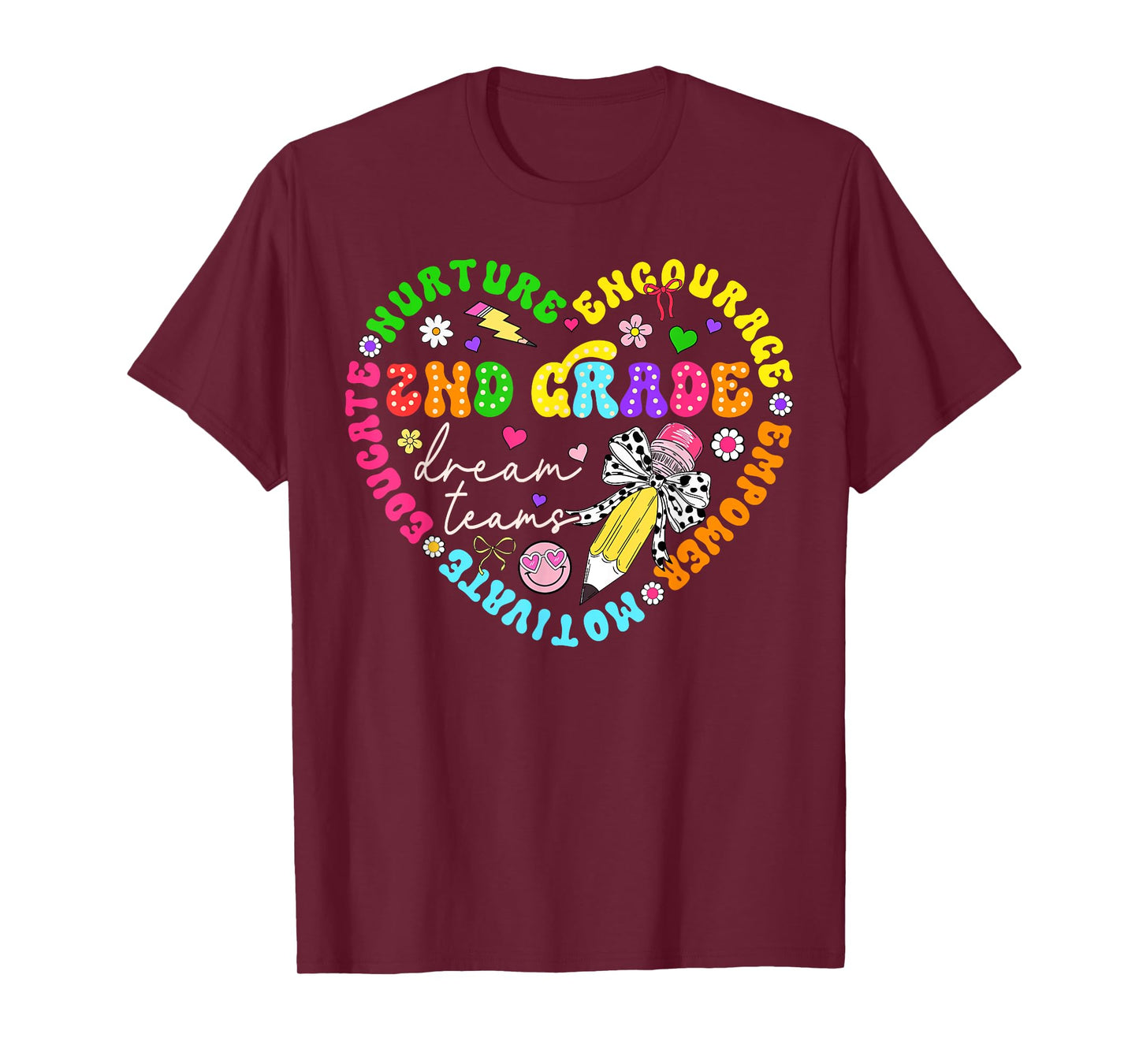 Second Grade Dream Team Teacher Women Girl Back To School T-Shirt