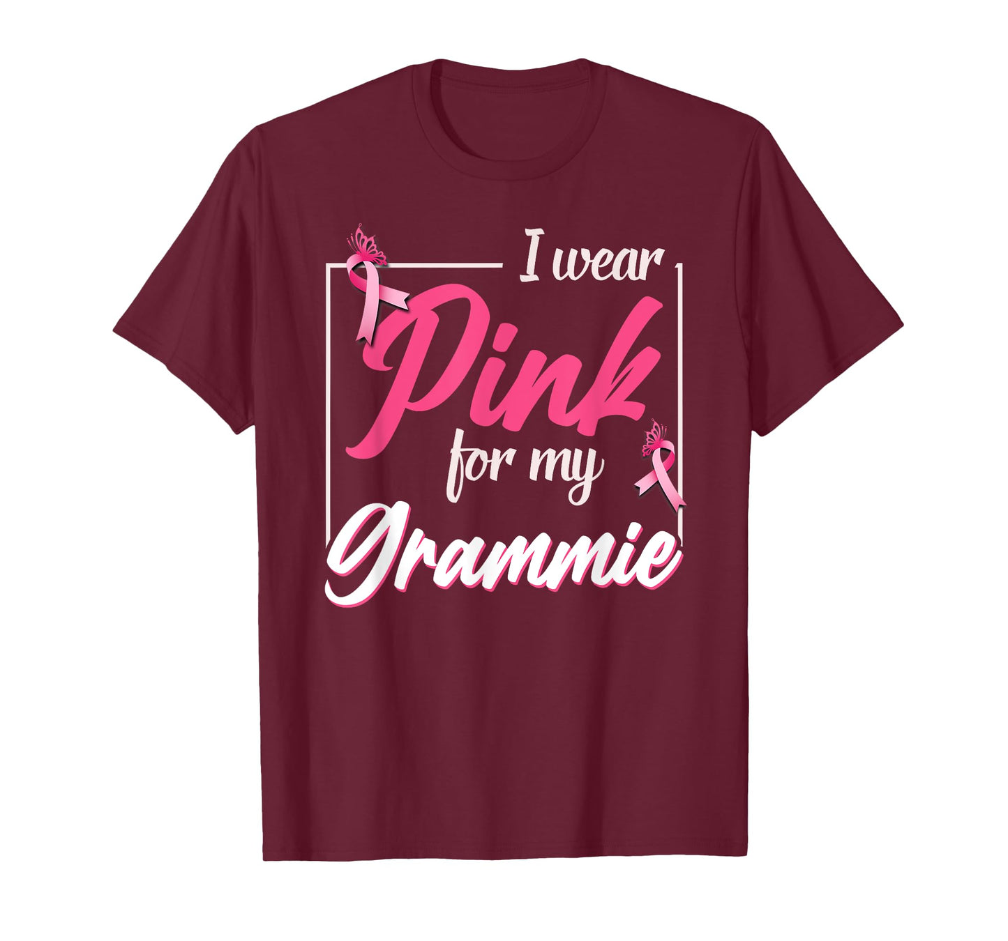 Support Breast Cancer - I Wear Pink For My Grammie T-Shirt