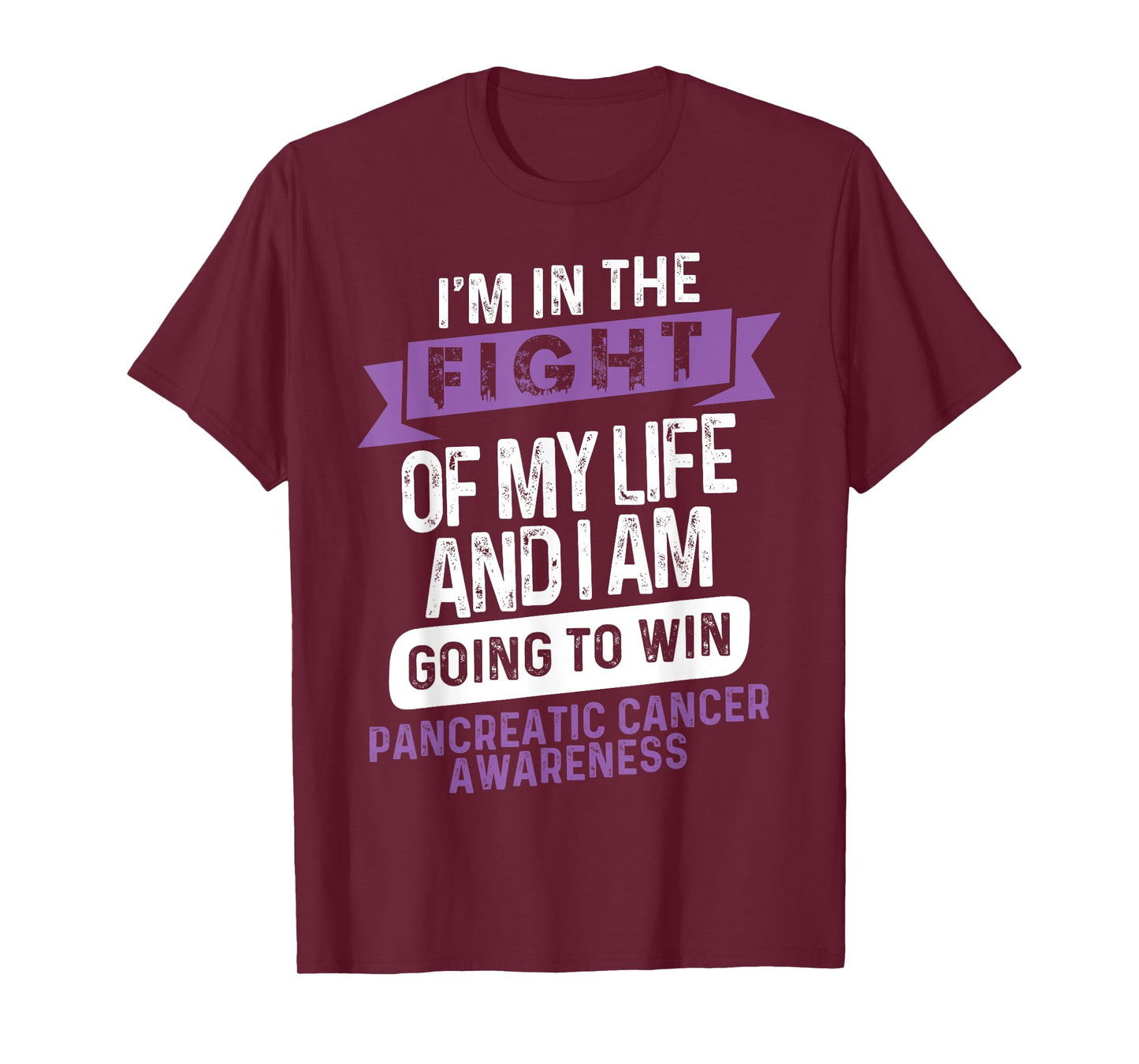 Fight to Win- Pancreatic Cancer Awareness Supporter Ribbon T-Shirt