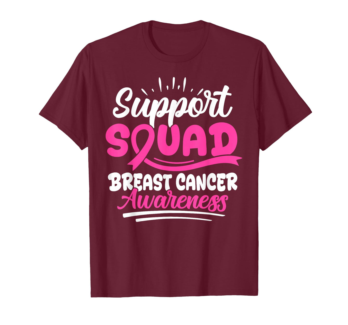 Support Squad Breast Cancer Warrior Breast Cancer Awareness T-Shirt