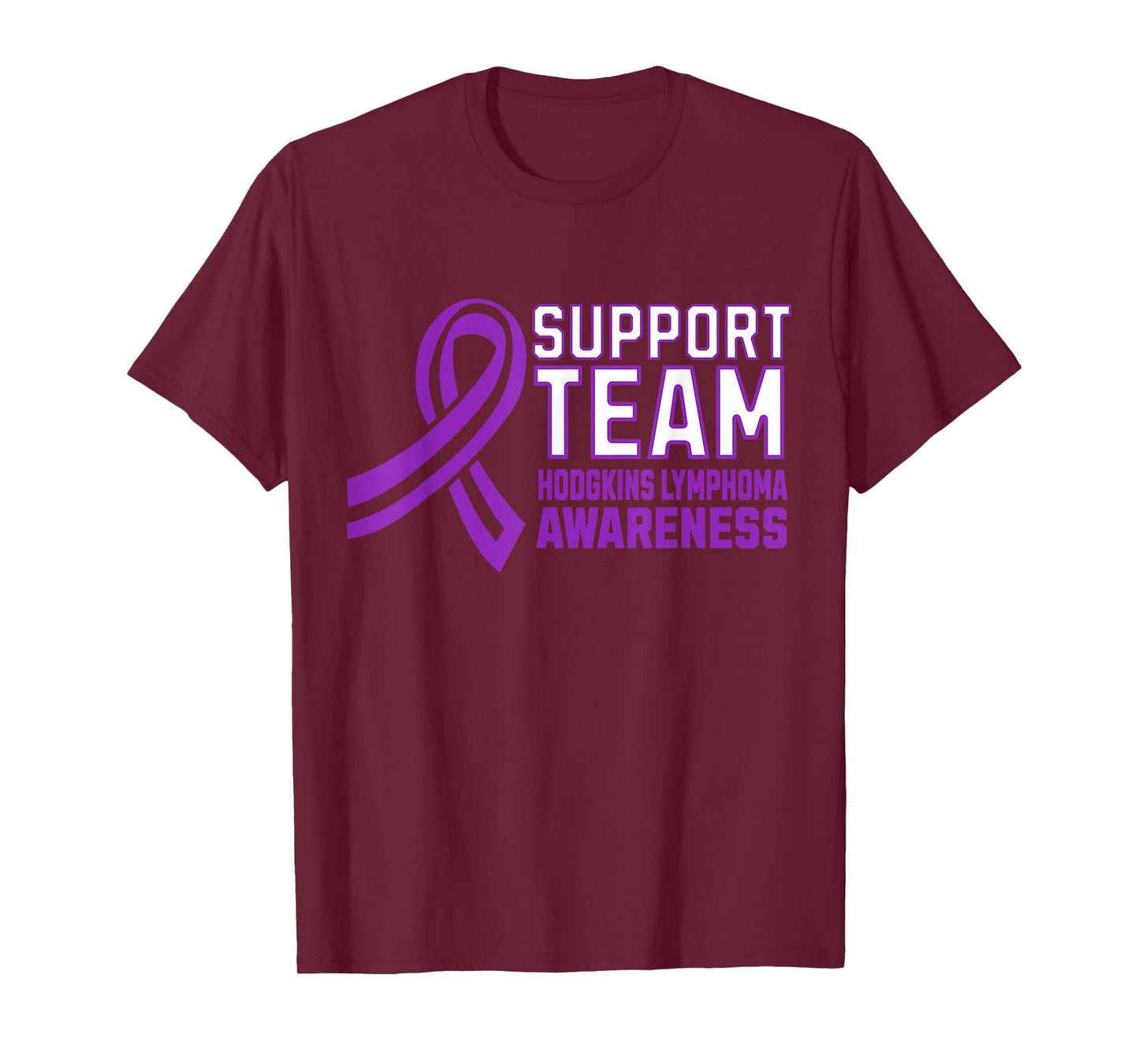 Matching Support Team Hodgkins Lymphoma Awareness Ribbon T-Shirt