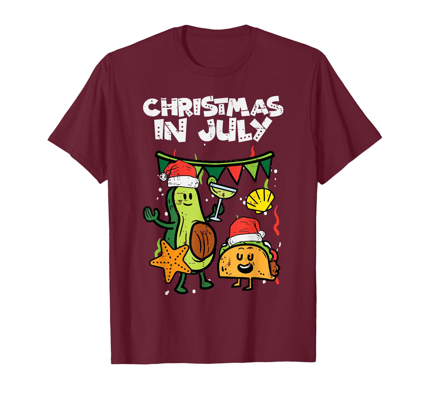 Christmas In July Avocado Taco Summer Mexican Men Women Kids T-Shirt