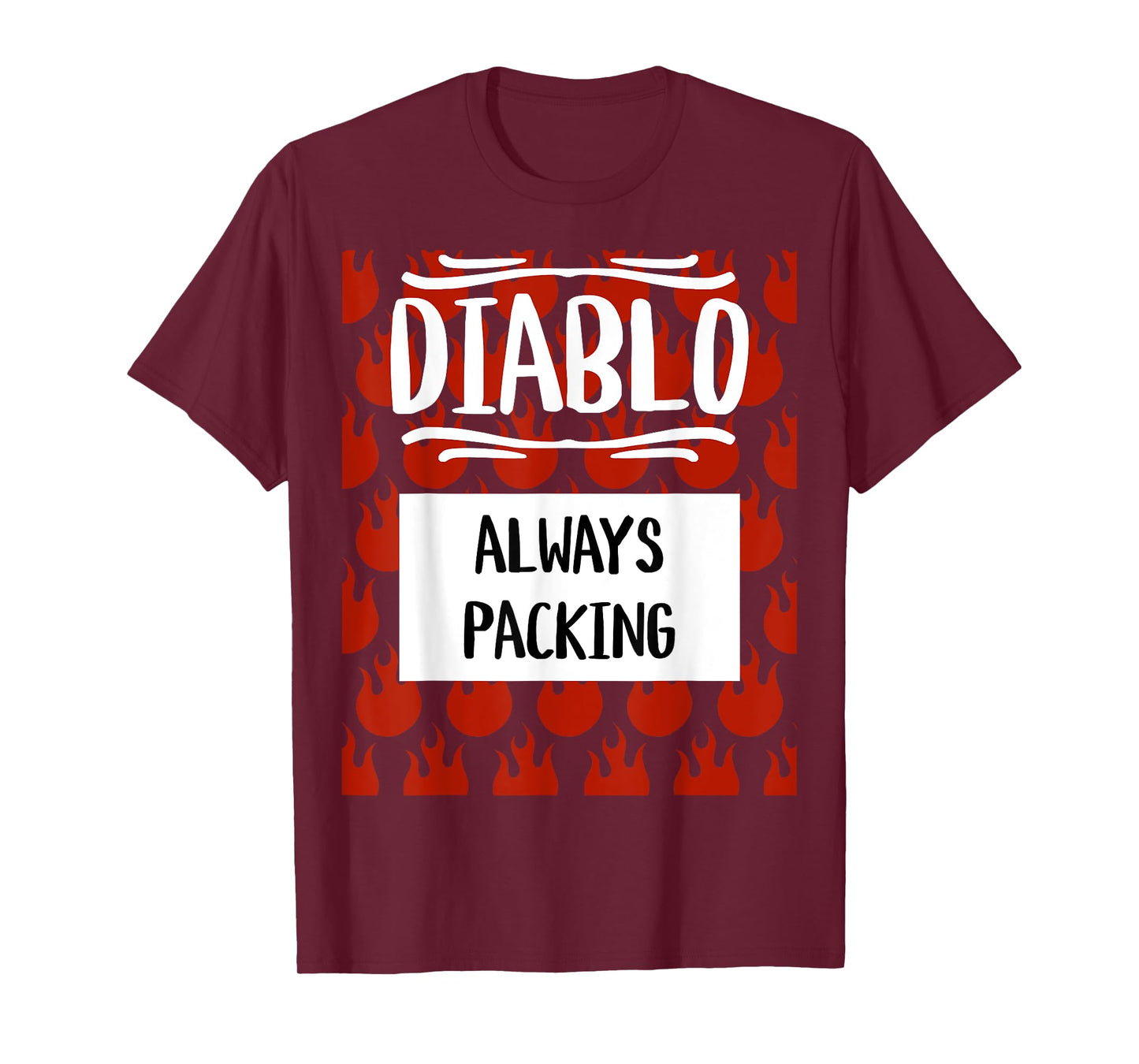 Diablo Hot Sauce Packet Group Halloween Costume Matching T-Shirt