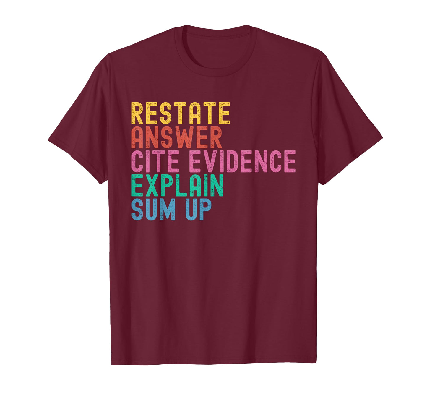 Races Writing Strategy Funny Text Evidence English Teacher T-Shirt