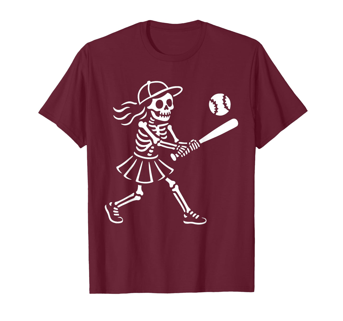 Spooky Softball Skeletons Halloween Costume Spooky Women T-Shirt