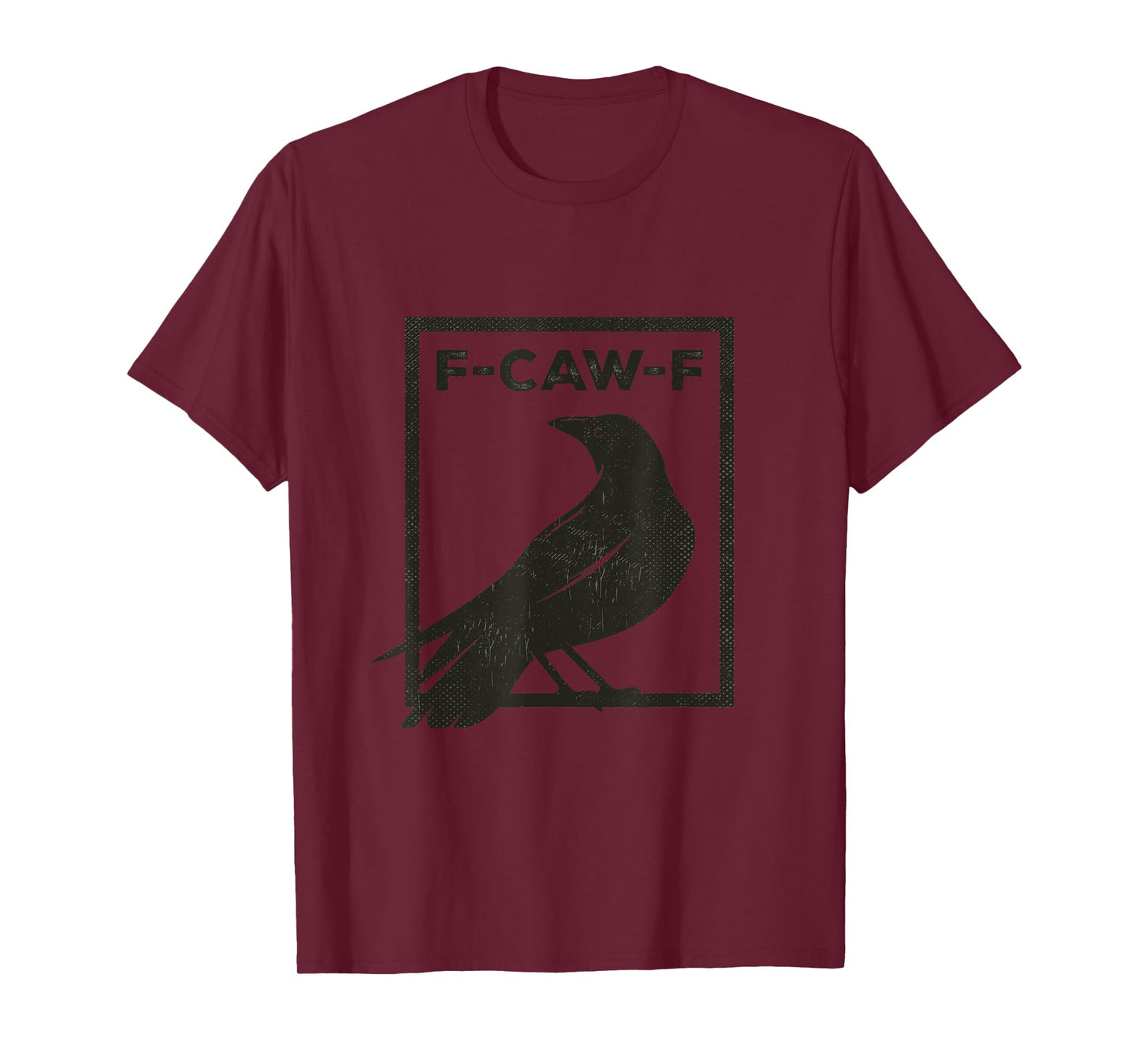 F-Caw-F Crow Vintage Silhouette Funny Sarcastic Black Bird T-Shirt