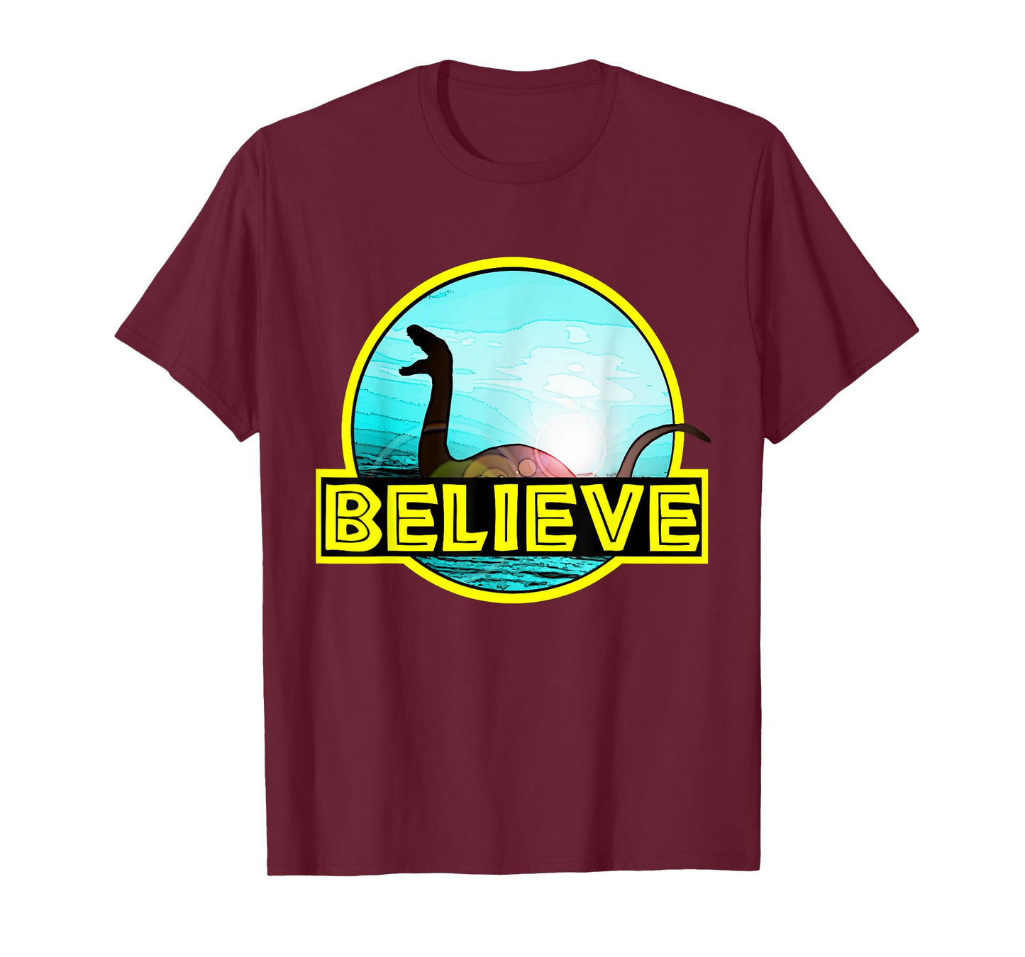 Believe Sea Monsters Ocean Plesiosaur Dinosaur Nessie Champ T-Shirt