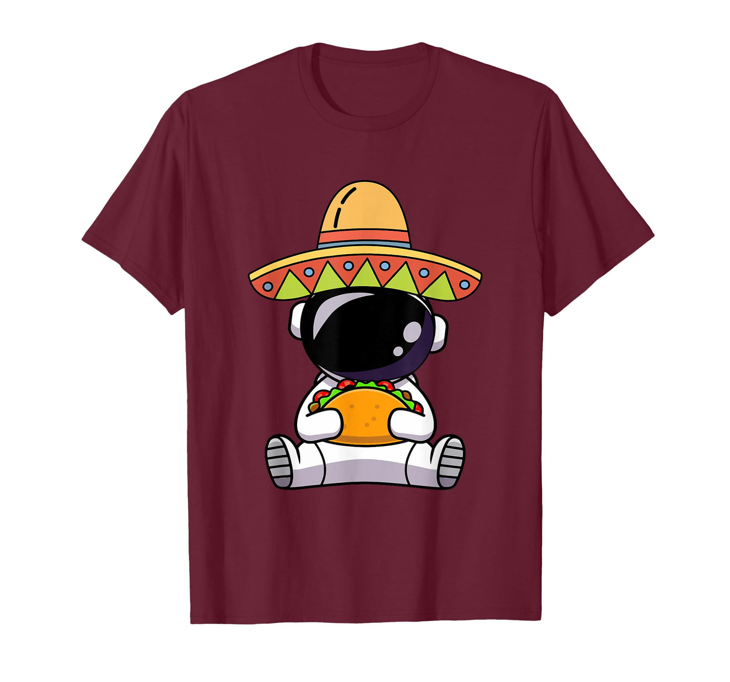 Astronaut Eating Tacos Funny Cinco De Mayo Space Mexican T-Shirt