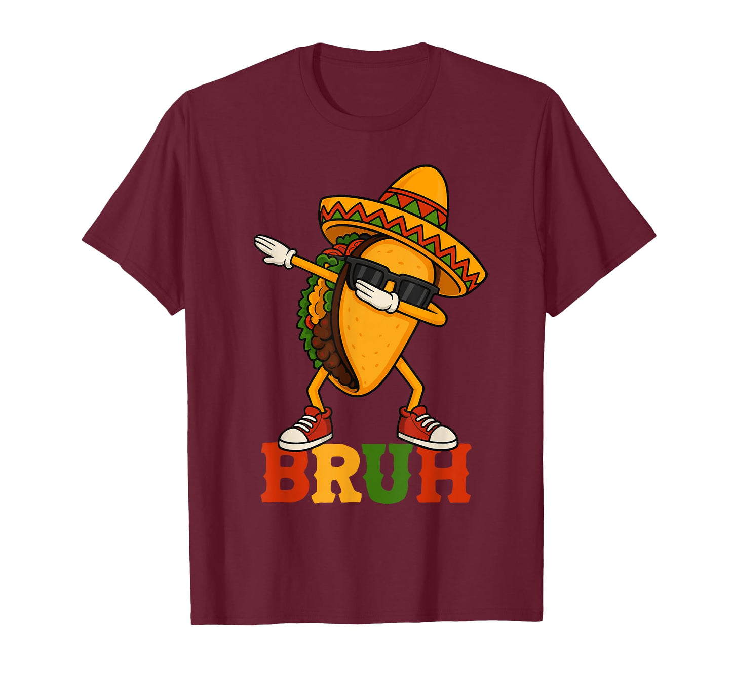 Bruh Dabbing Taco Outfit Boys Kids Men Cinco De Mayo T-Shirt