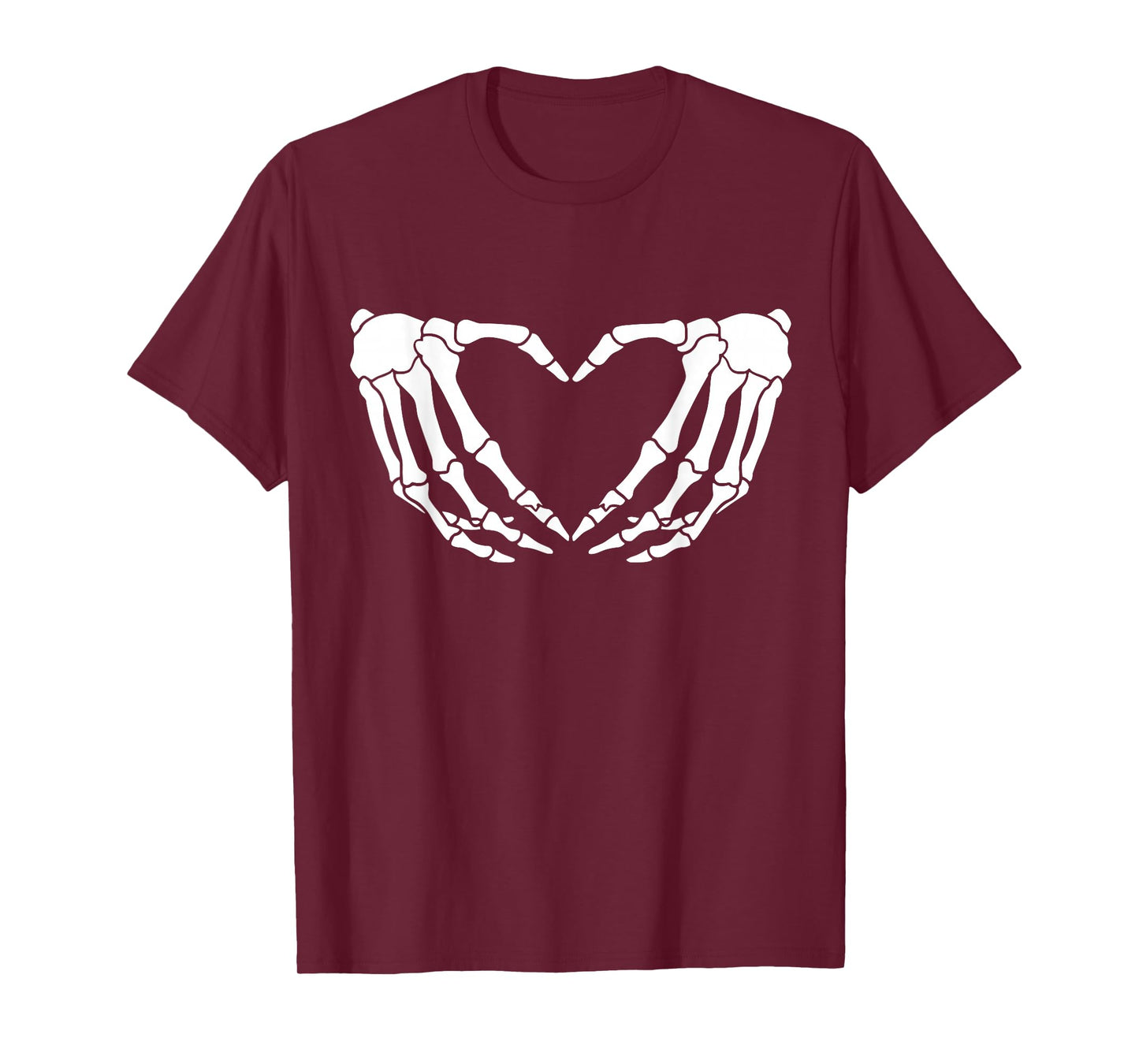 Skeleton Hands Heart Sign Funny Halloween Costume T-Shirt