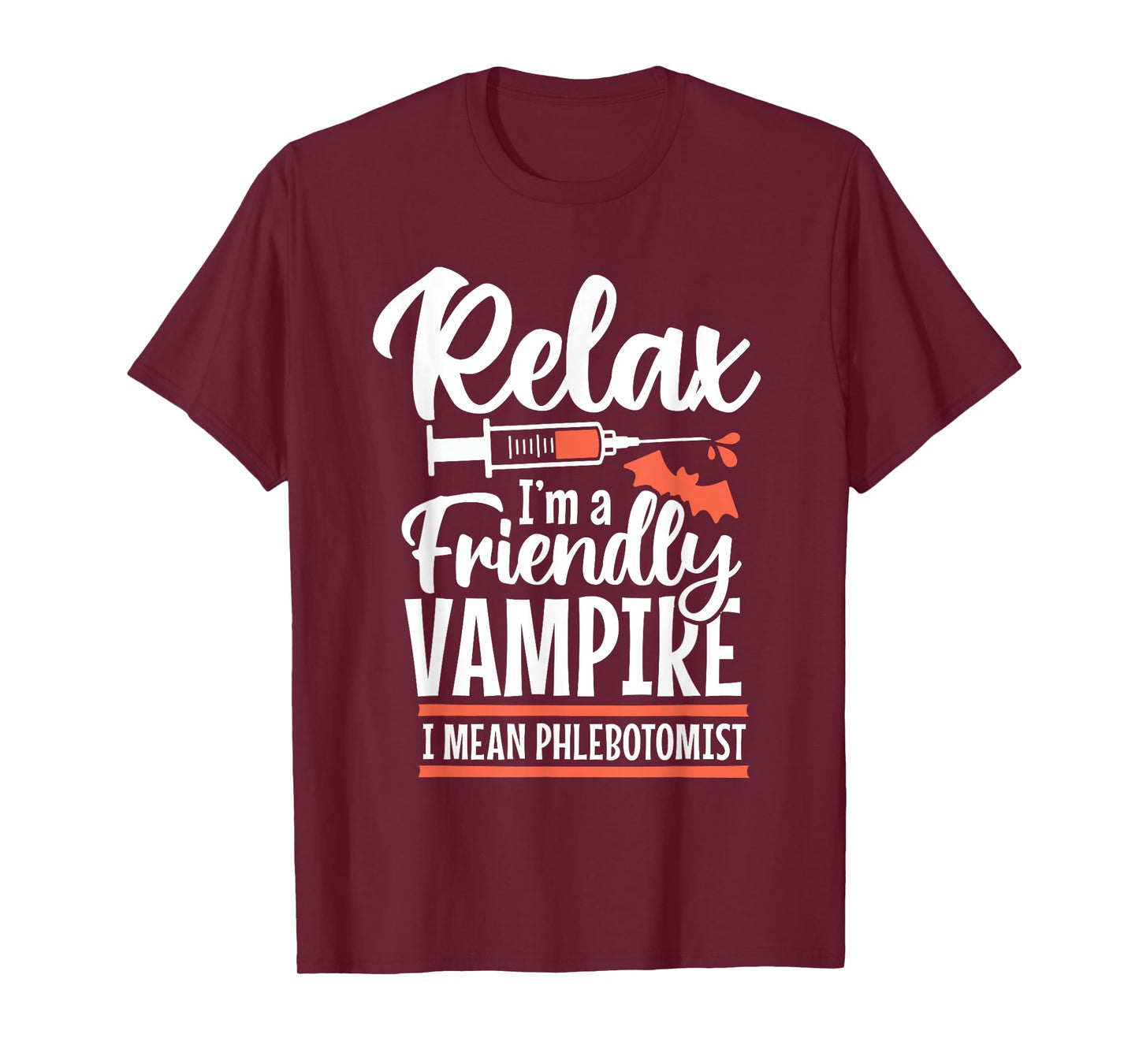 Funny Vampire Phlebotomist Phlebotomy Technician Tech Nurse T-Shirt