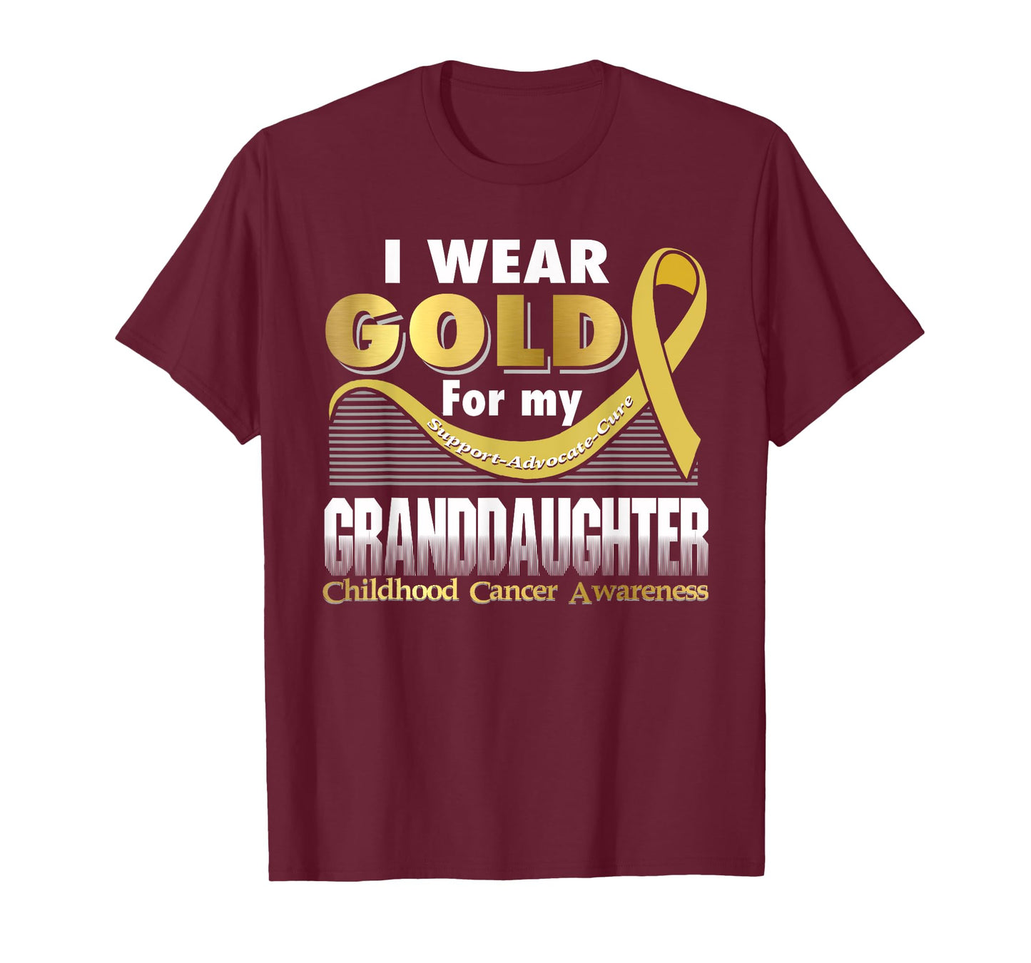 I Wear Gold For My Granddaughter Childhood Cancer Awareness T-Shirt