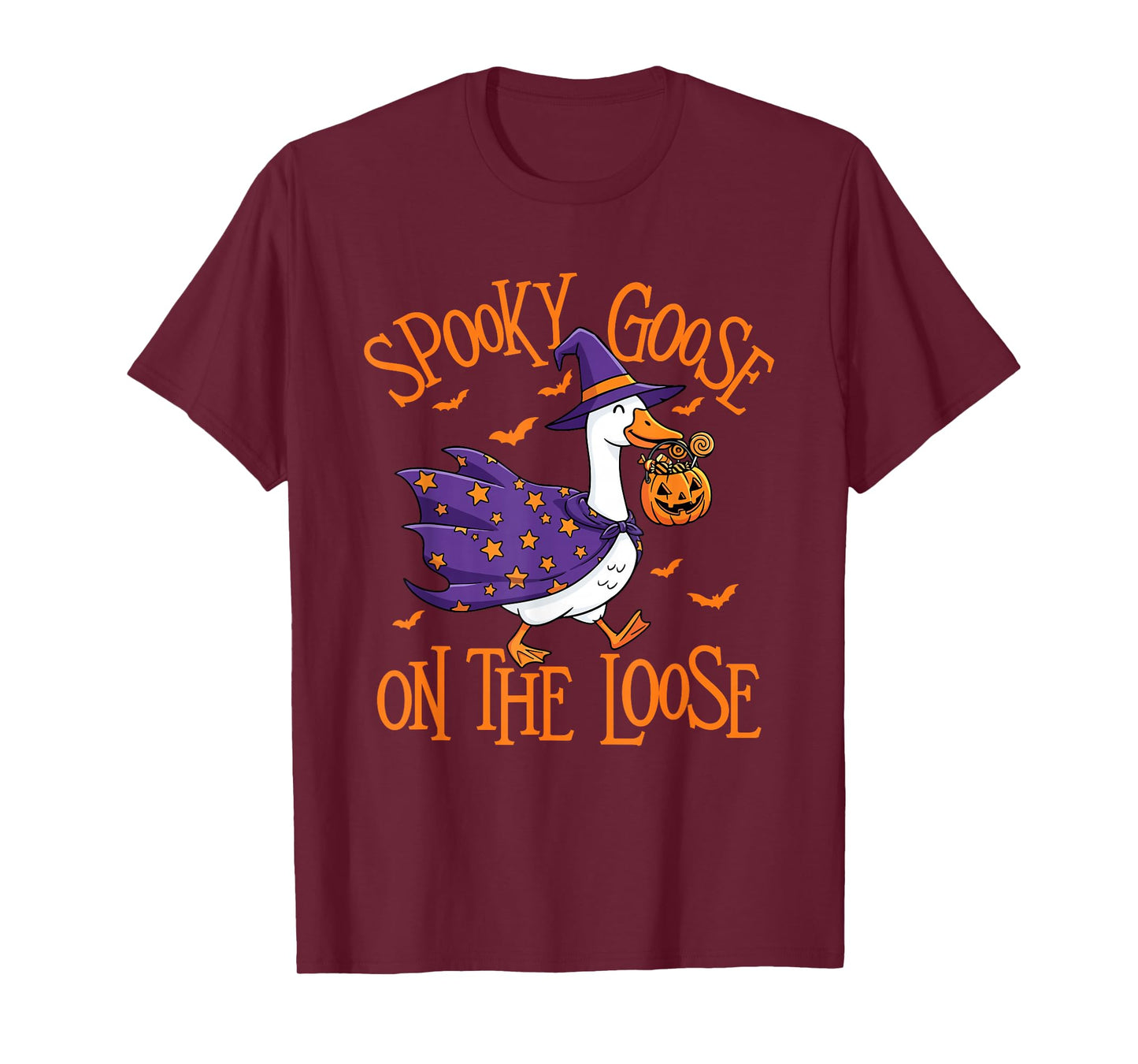 Spooky Goose On The Loose - Halloween Jack O’Lantern T-Shirt