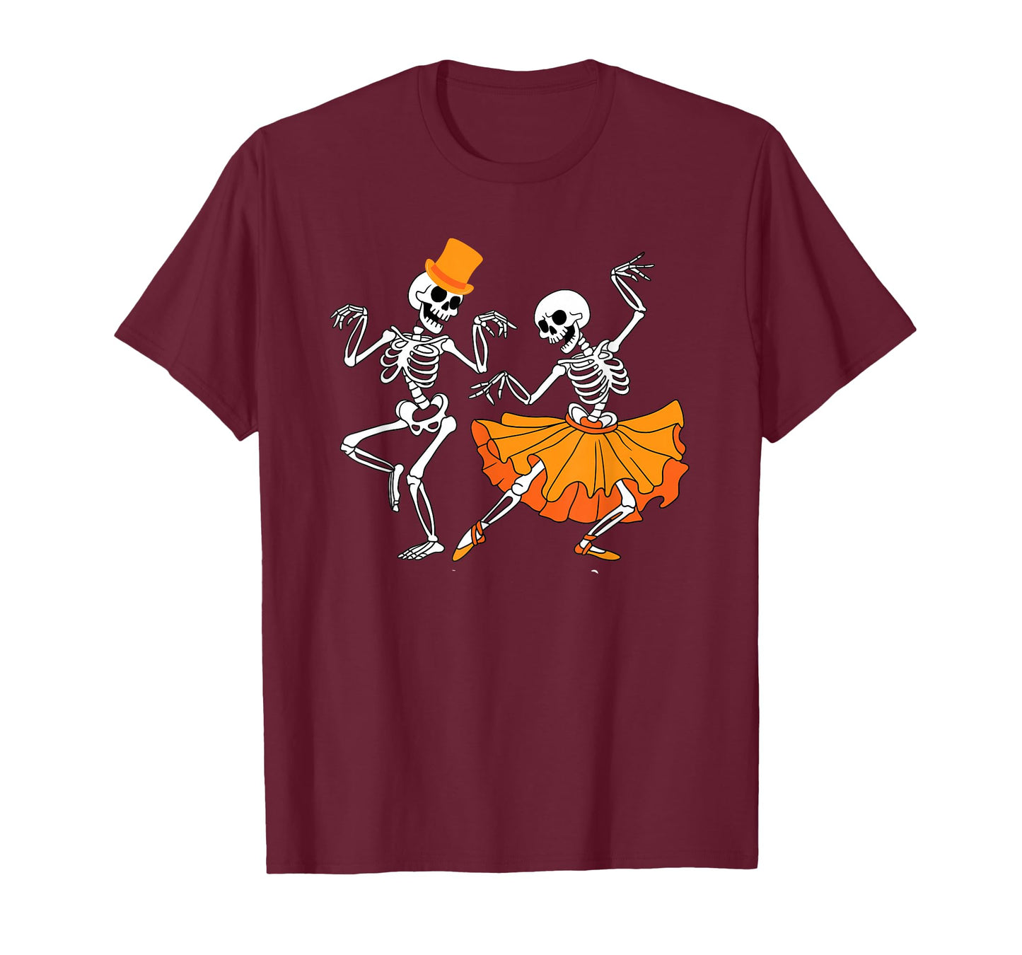Dancing Skeleton Funny Halloween Costume Party Outfit Ballet T-Shirt