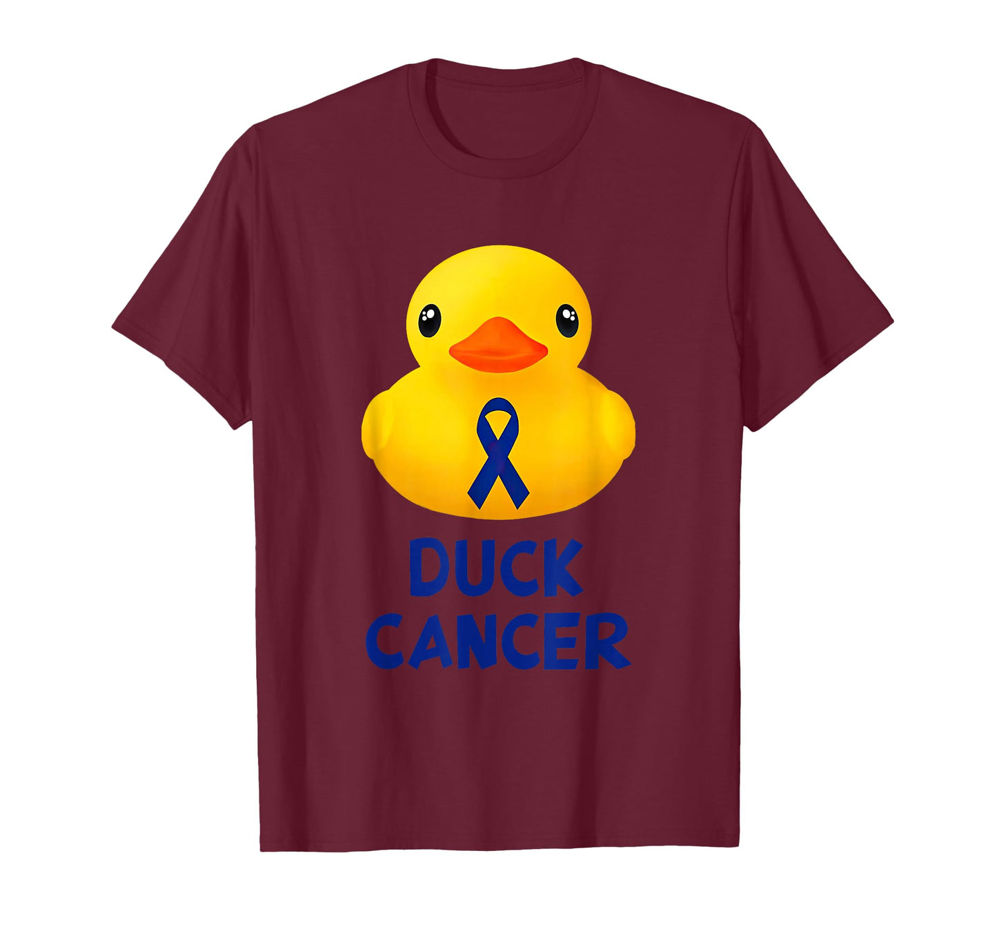 Duck Cancer Colon Cancer Rubber Duck Funny Cancer Awareness T-Shirt