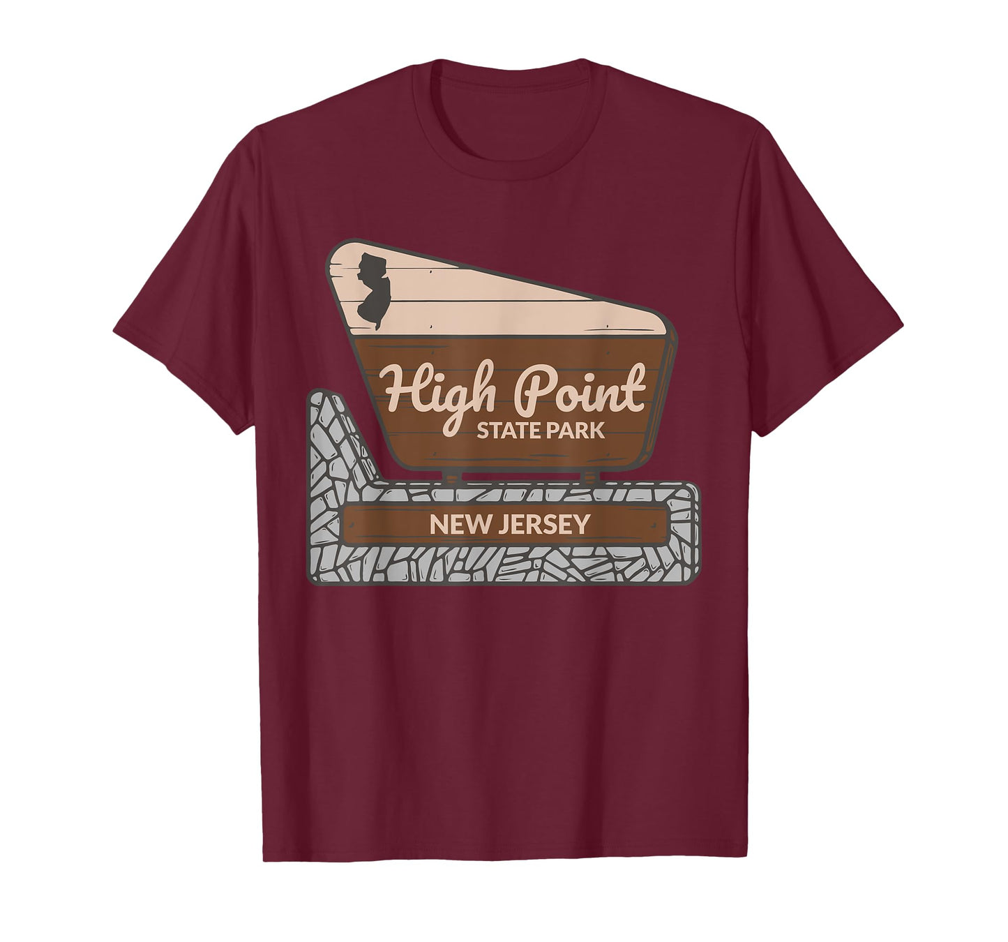 High Point State Park New Jersey Welcome Sign Souvenir T-Shirt