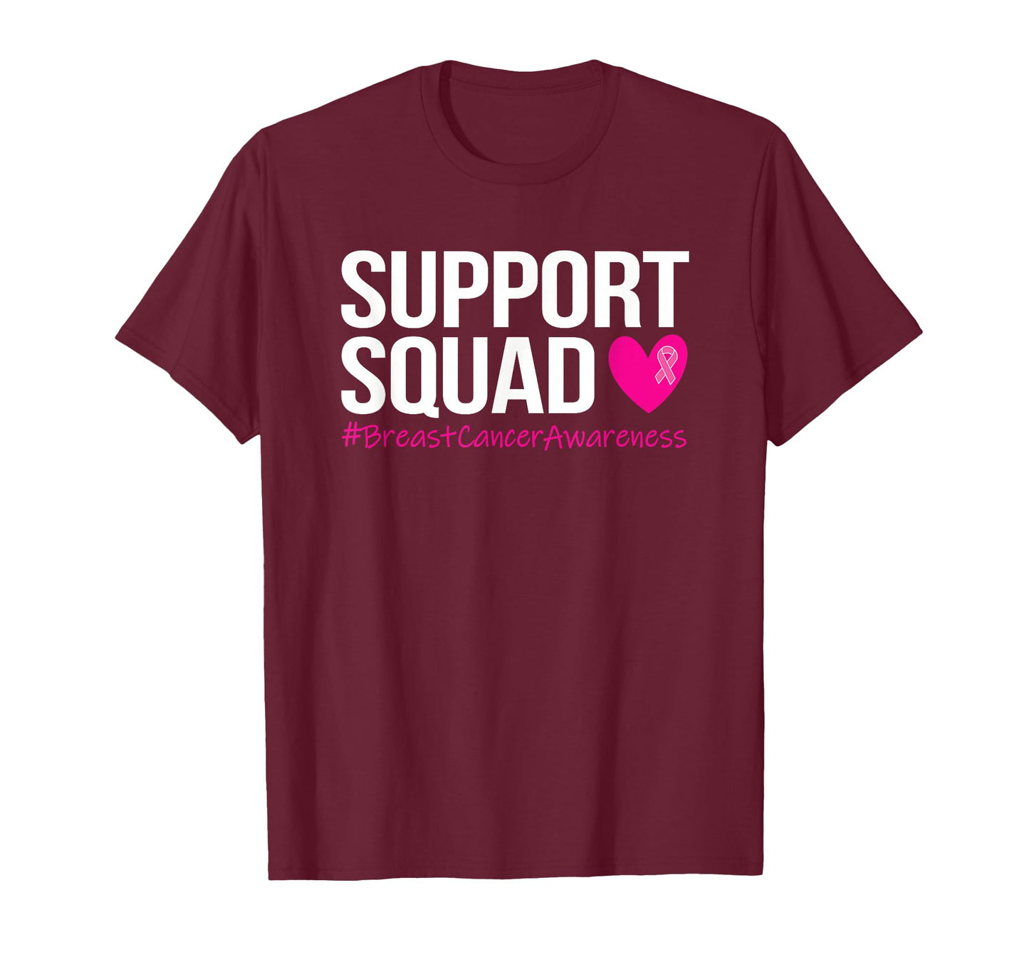 Support Squad Breast Cancer Awareness Month Pink Womens Mens T-Shirt