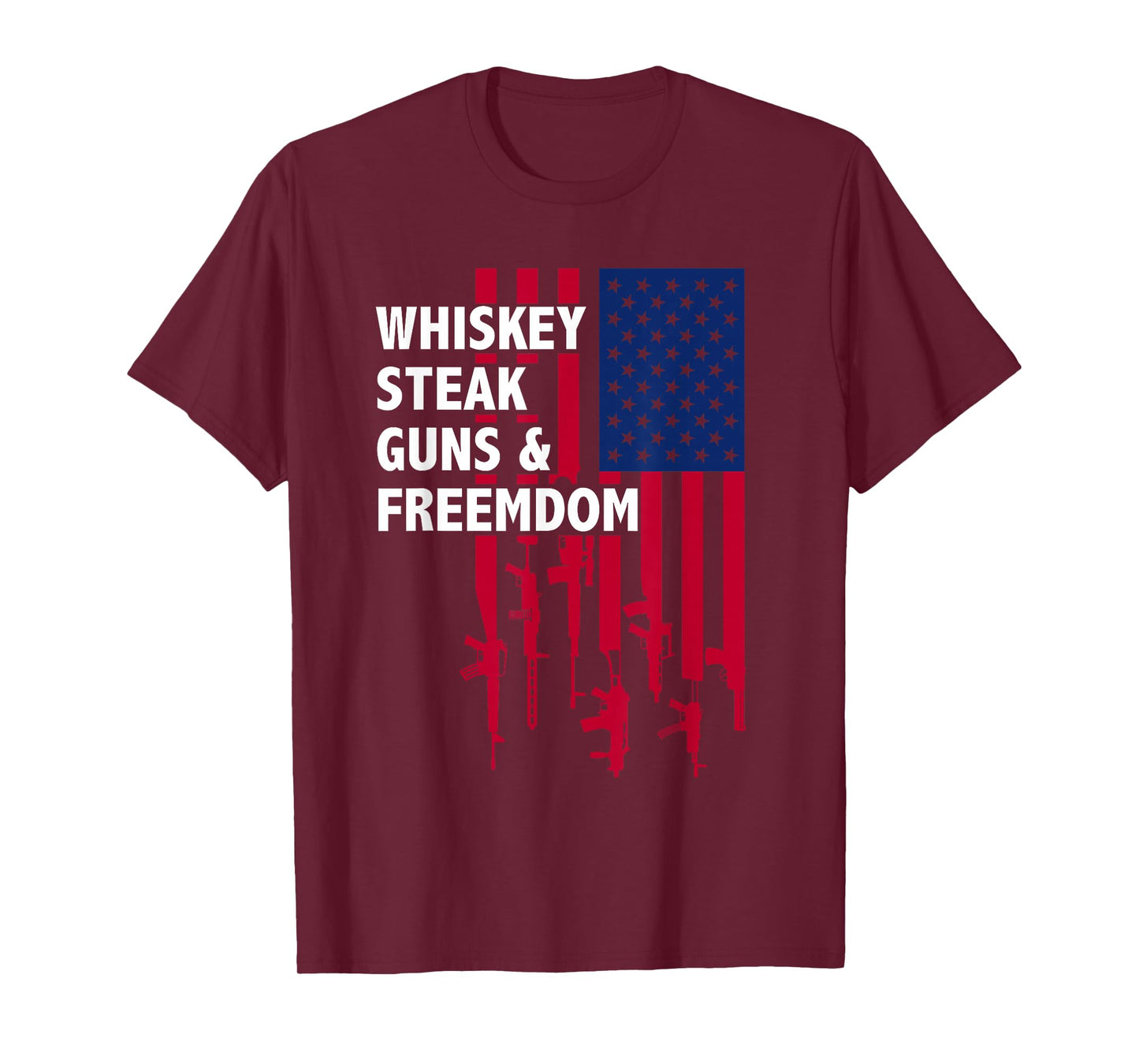 Whiskey Guns Freedom Wild + Rooted Faith Family Nature T-Shirt