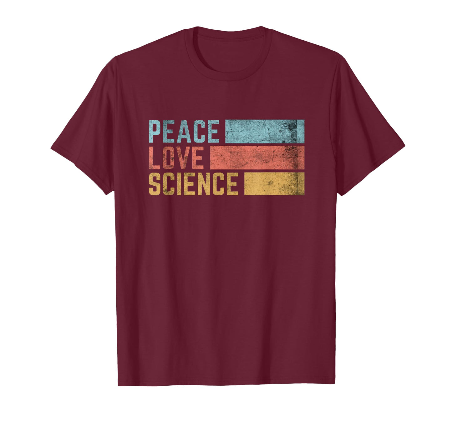 Peace Love Science Retro Vintage Chemistry Teacher Men Women Kids T-Shirt