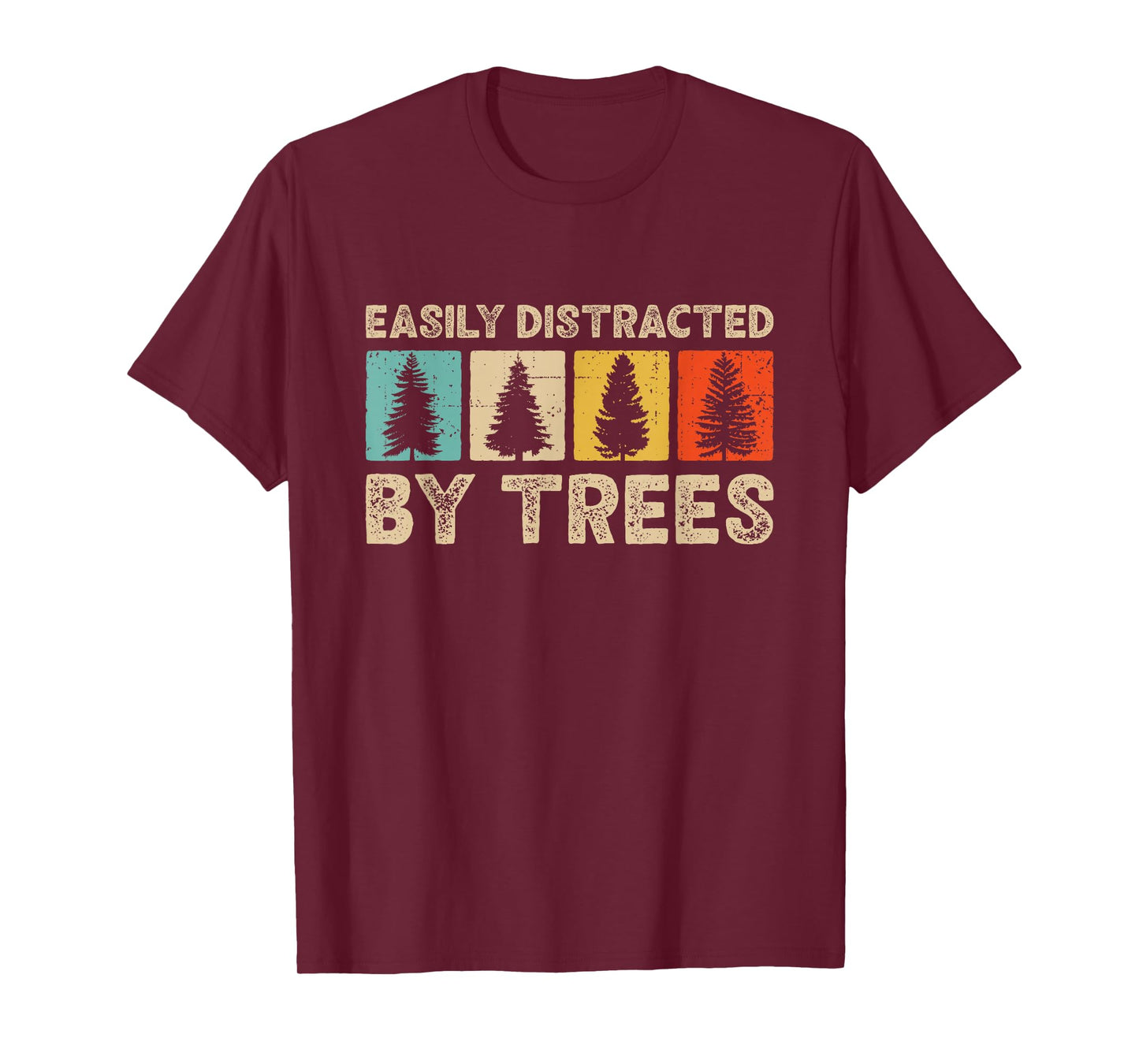 Easily Distracted By Trees Vintage Tree T-Shirt