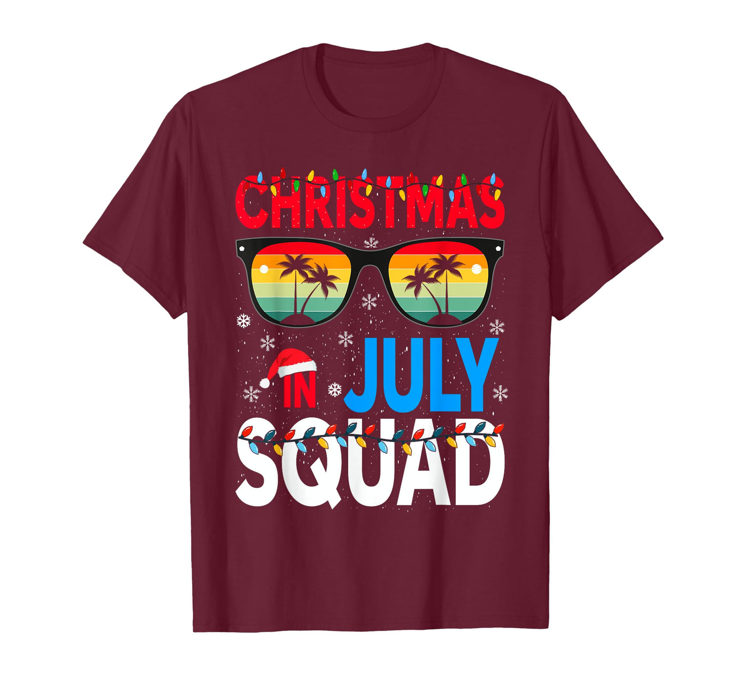Christmas In July Squad Family Beach Vacation Summer T-Shirt