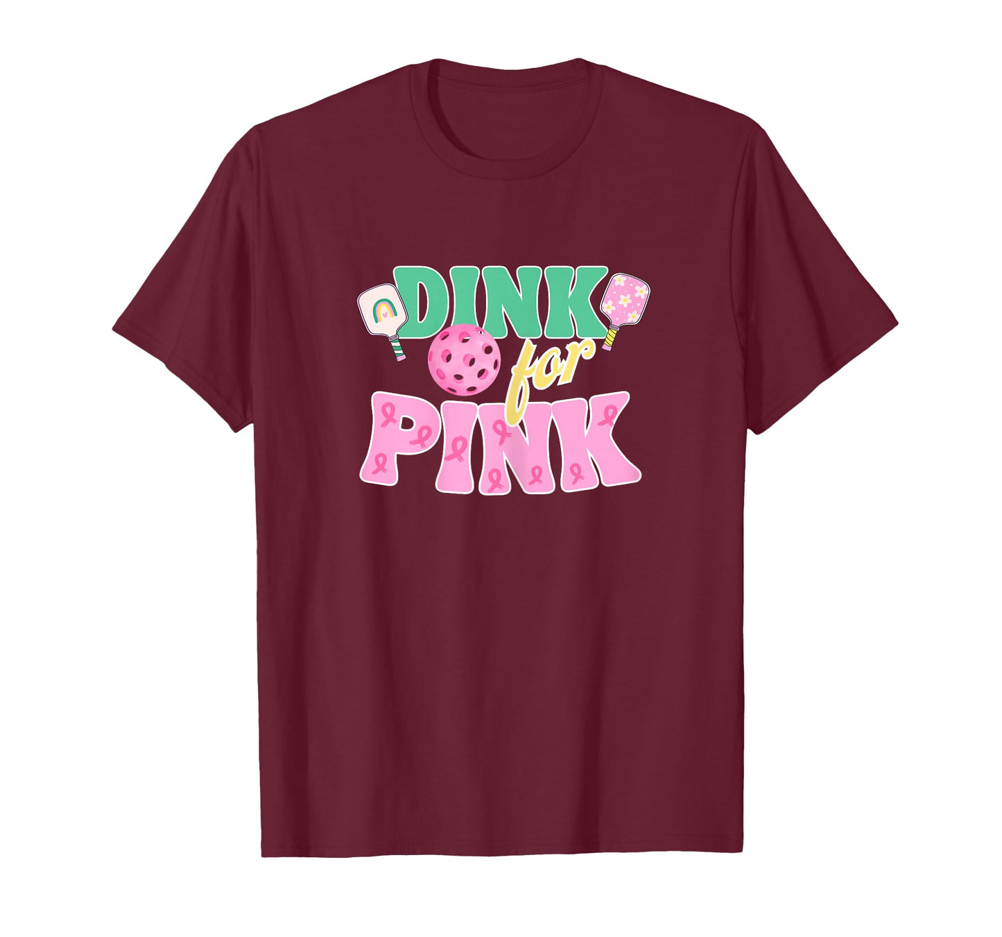 Preppy Pickleball Dink for Pink Breast Cancer Awareness T-Shirt