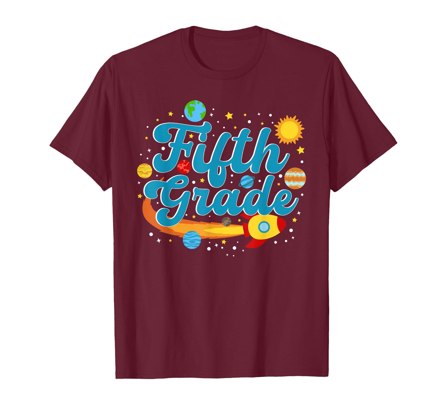 Fifth Grade Astronaut Planets Space Lover Back To School T-Shirt
