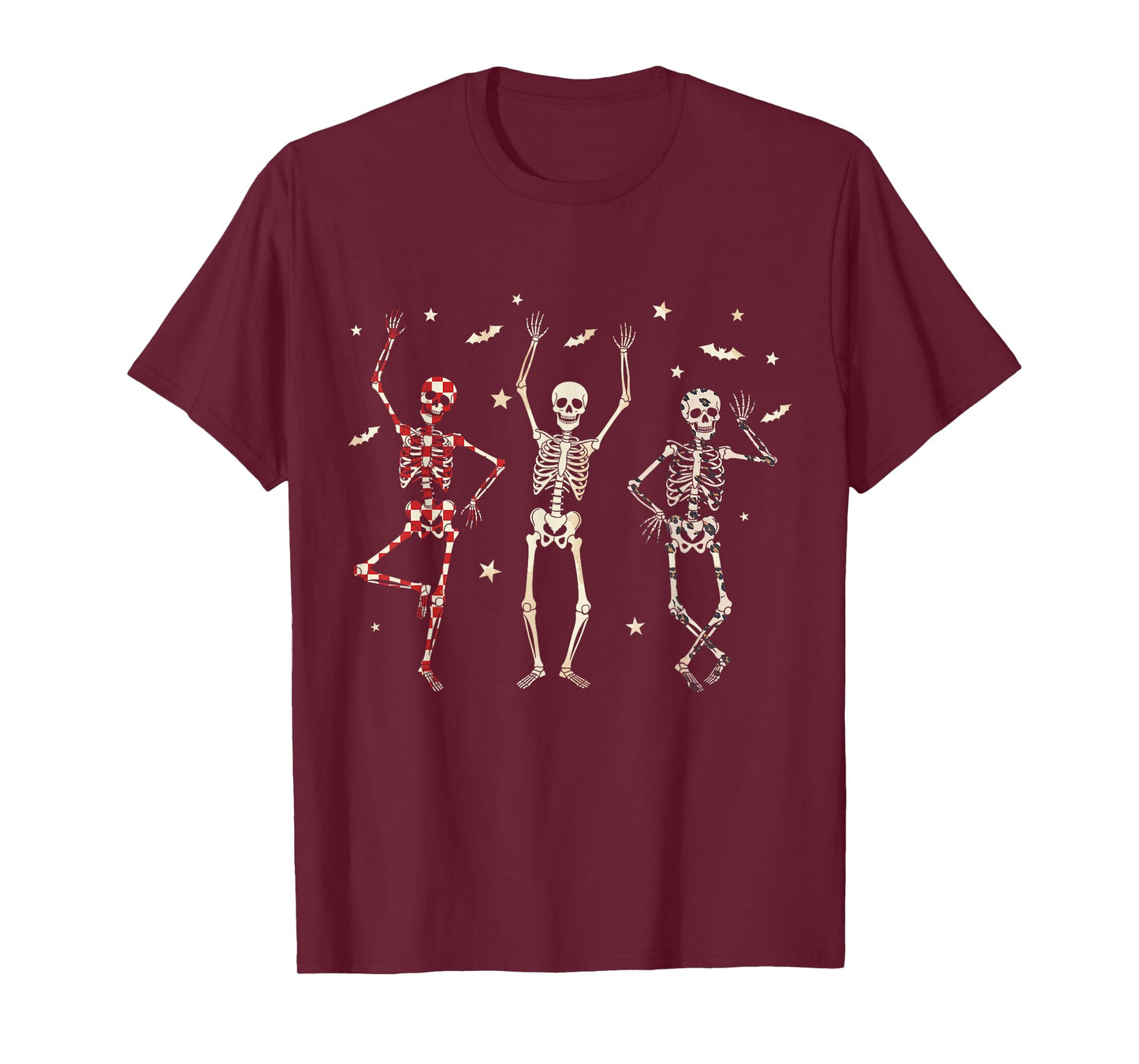Dancing Skeletons Halloween Spooky Vibes Fall Autumn Season T-Shirt