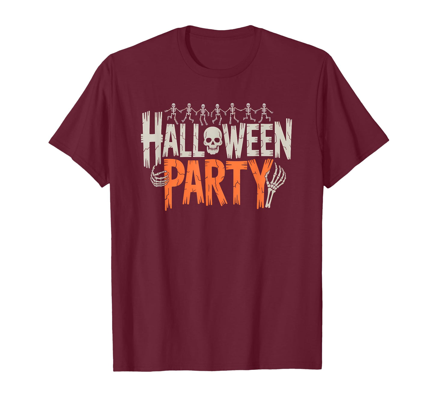 Halloween Party Horror, Spooky Pumpkin Skeleton T-Shirt