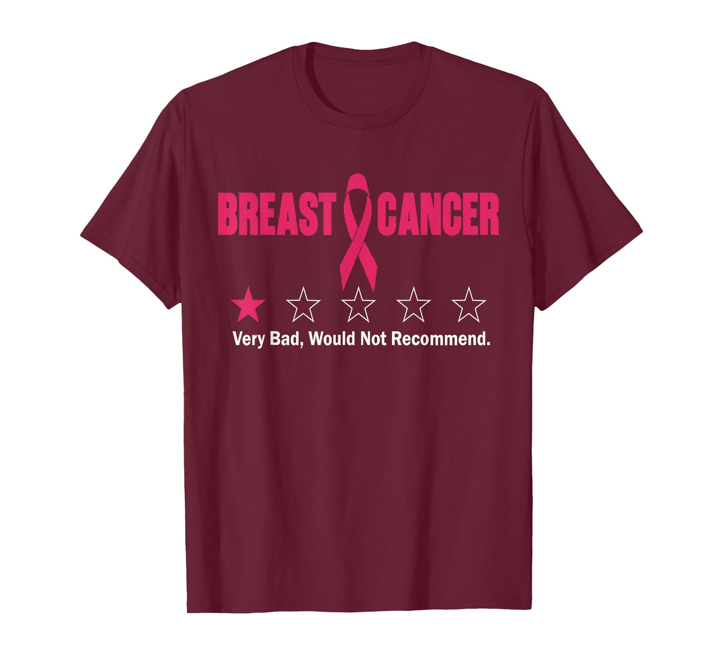 1 Star Very Bad Would Not Recommend Breast Fight Cancer T-Shirt
