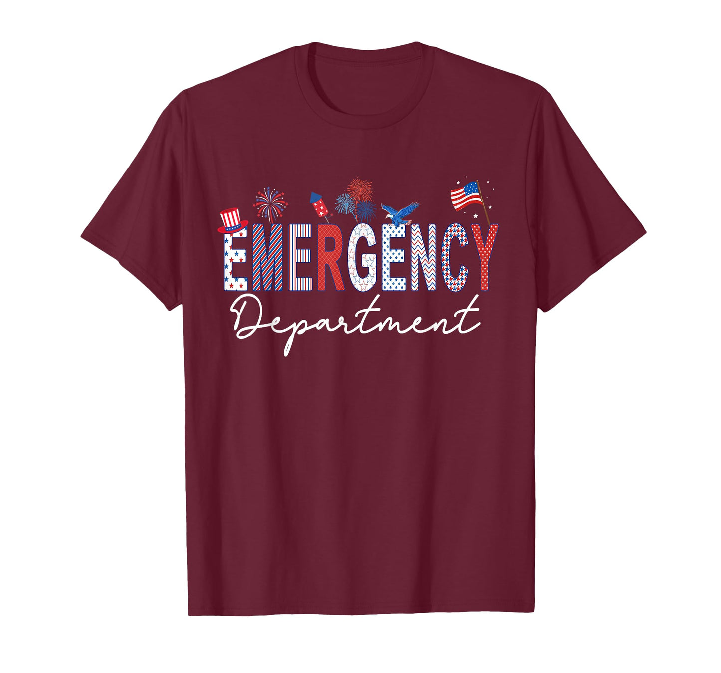 Emergency Department 4th of July USA Emergency Room Nurse T-Shirt