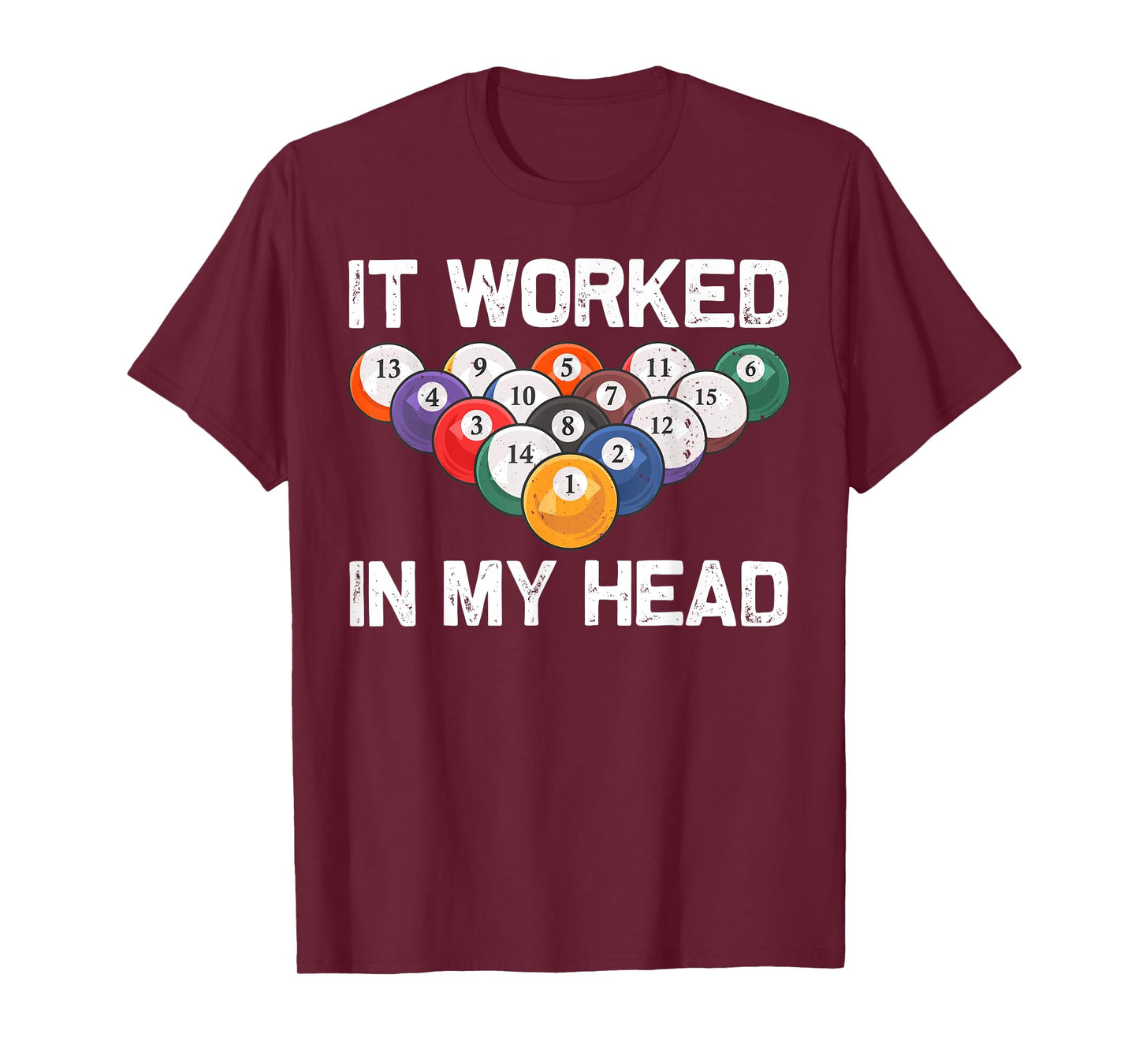 Funny Pool Design For Men Women Billiards Lover Pool Player T-Shirt