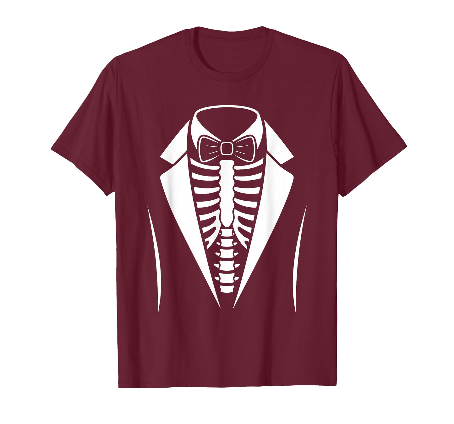 Skeleton Tuxedo Bow Tie Halloween Costume Men Women Kids T-Shirt