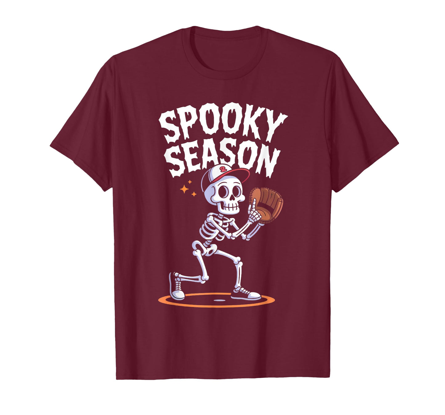 Spooky Season Skeleton Play Softball Halloween Costume T-Shirt