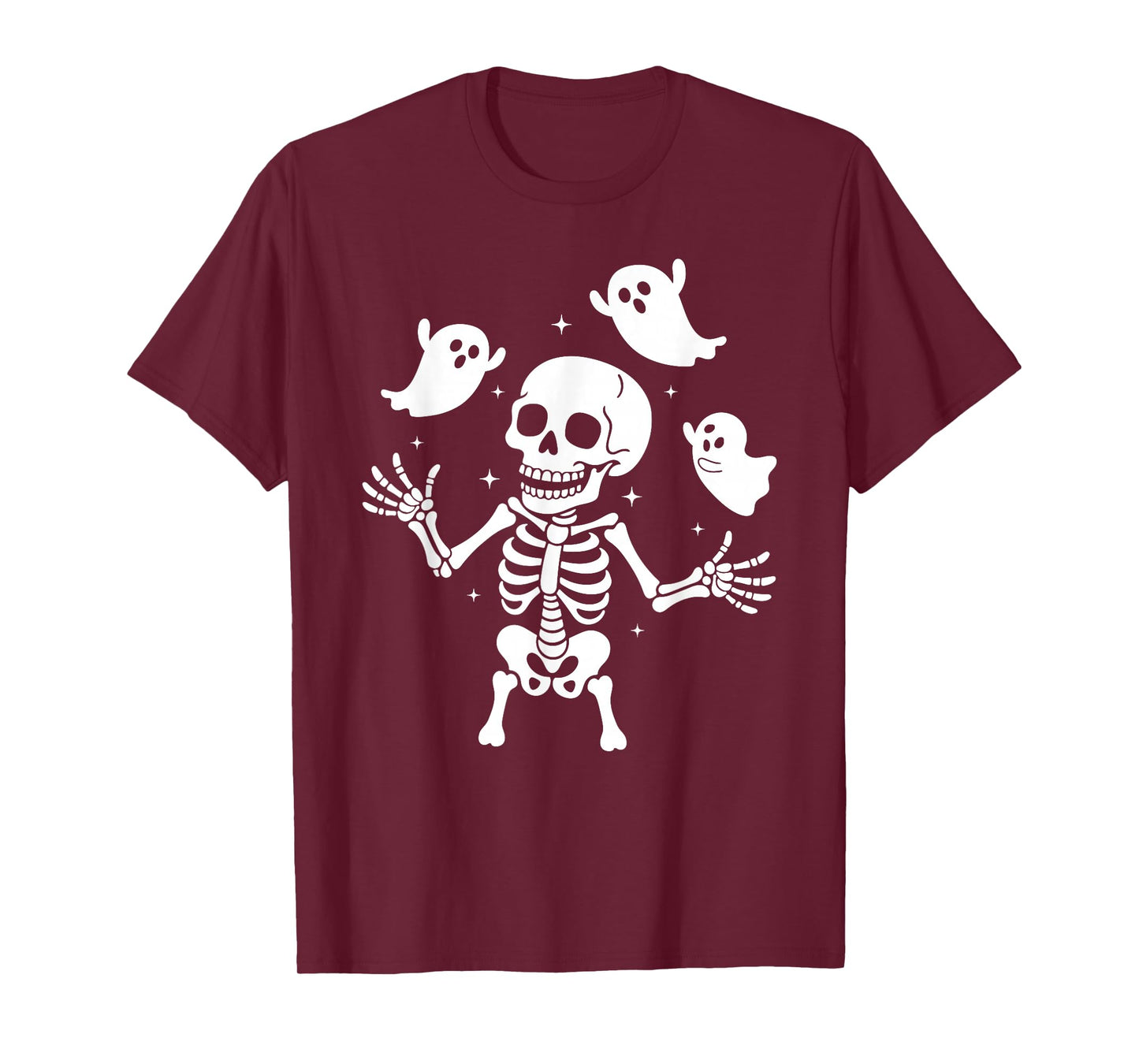 Funny Halloween Boo Ghost Scary Spooky Skeleton T-Shirt