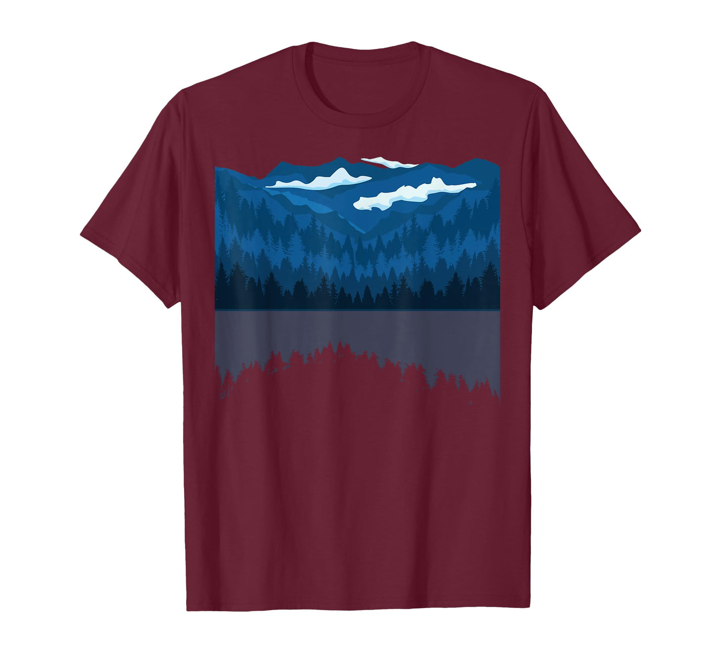 Nature Trees and Forest at mountain lake T-Shirt