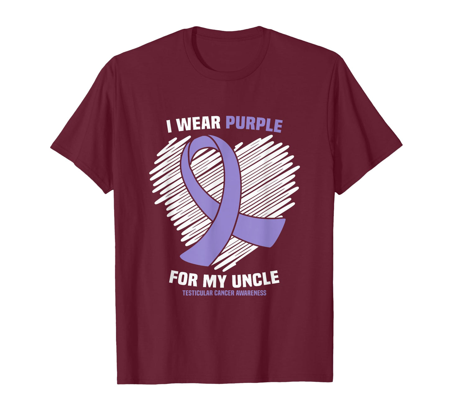 I Wear Purple For My Uncle Testicular Cancer Awareness T-Shirt