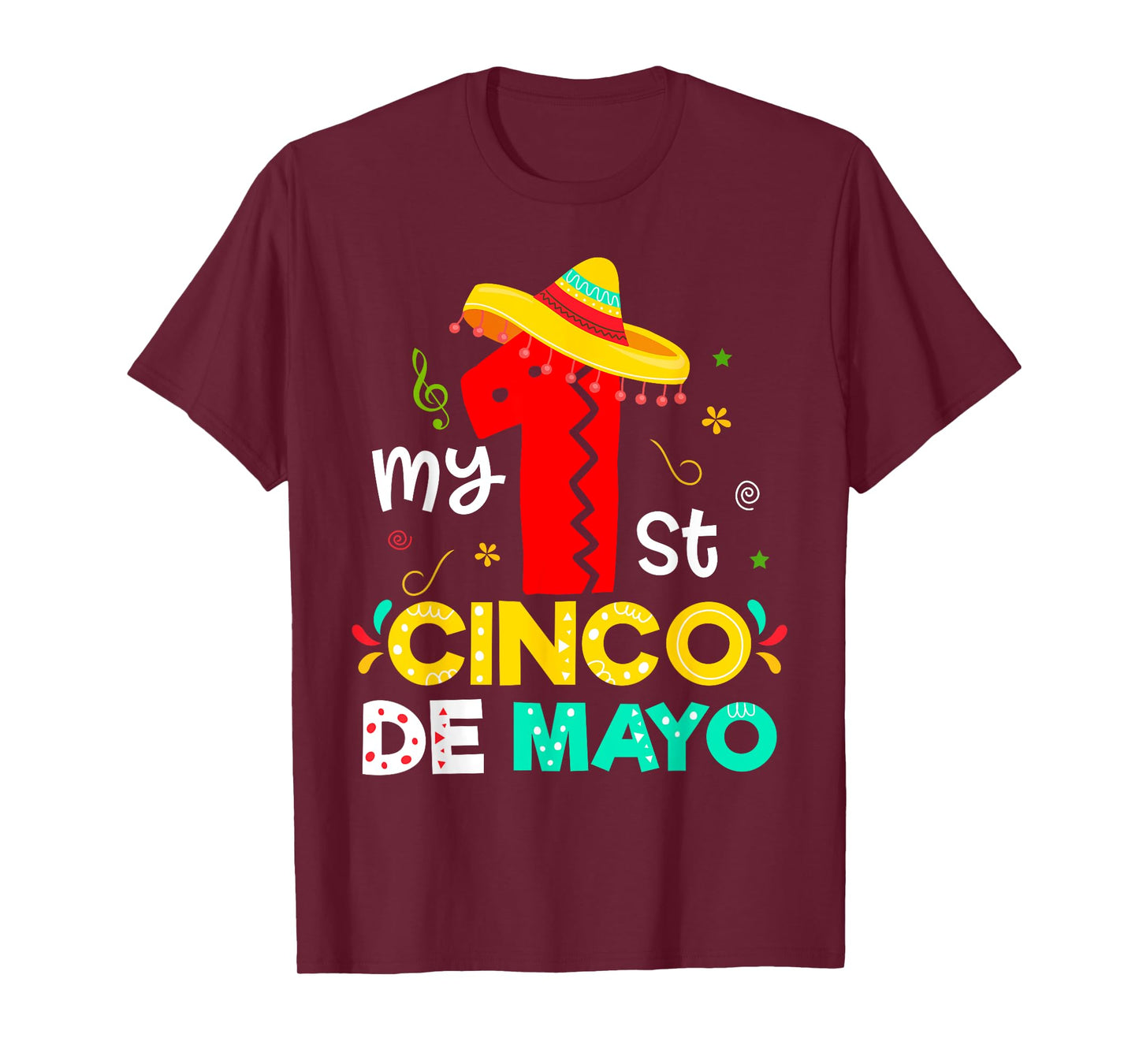 My 1st First Cinco De Mayo Fiesta Baby Boys Girls Toddlers T-Shirt