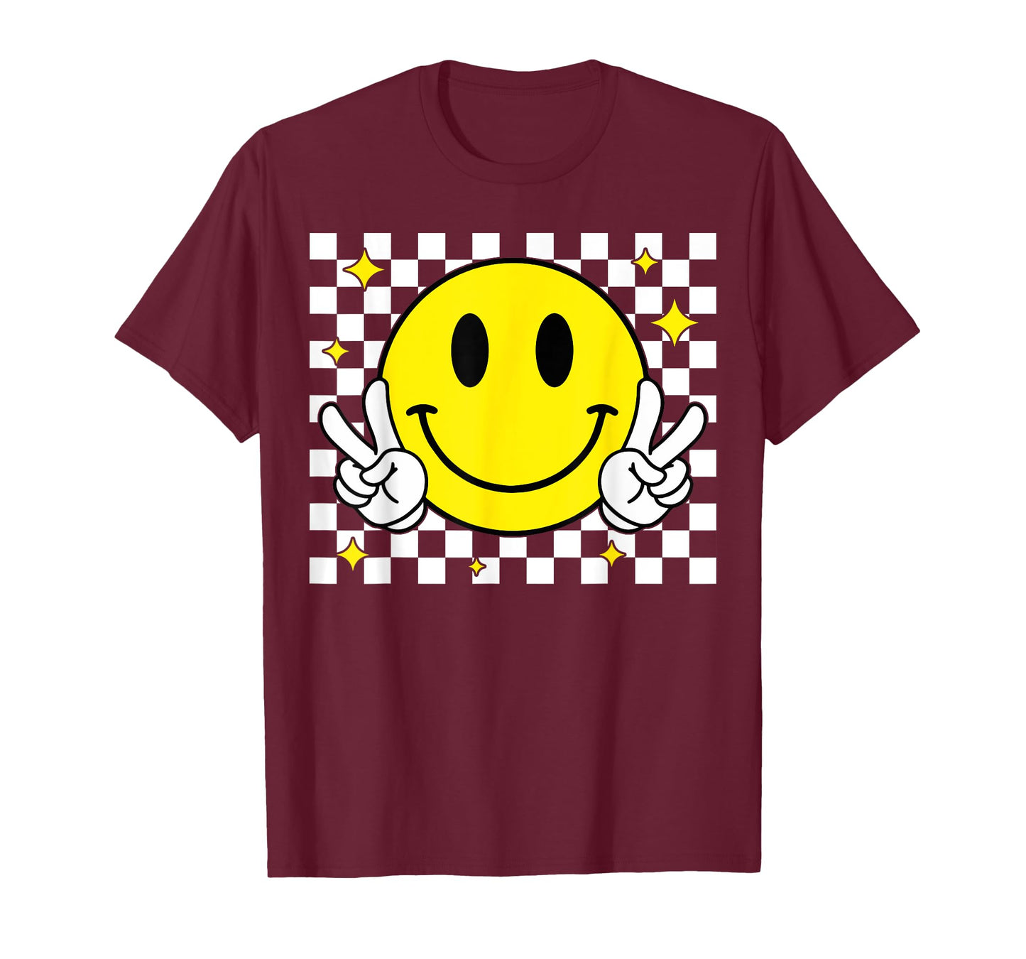 Yellow Smile Face Shirt Cute Happy Peace Smiling Face Kids T-Shirt