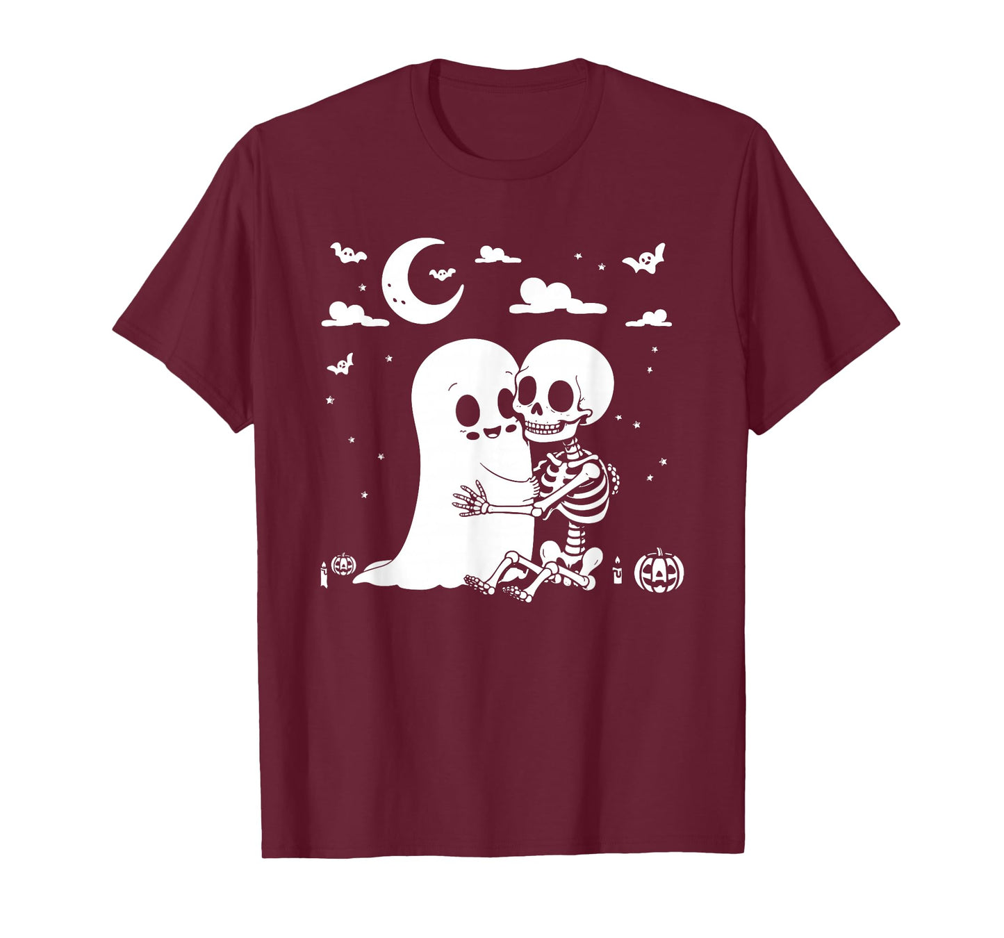 Funny Boo Ghost and Skeleton Playing for Halloween Parties T-Shirt