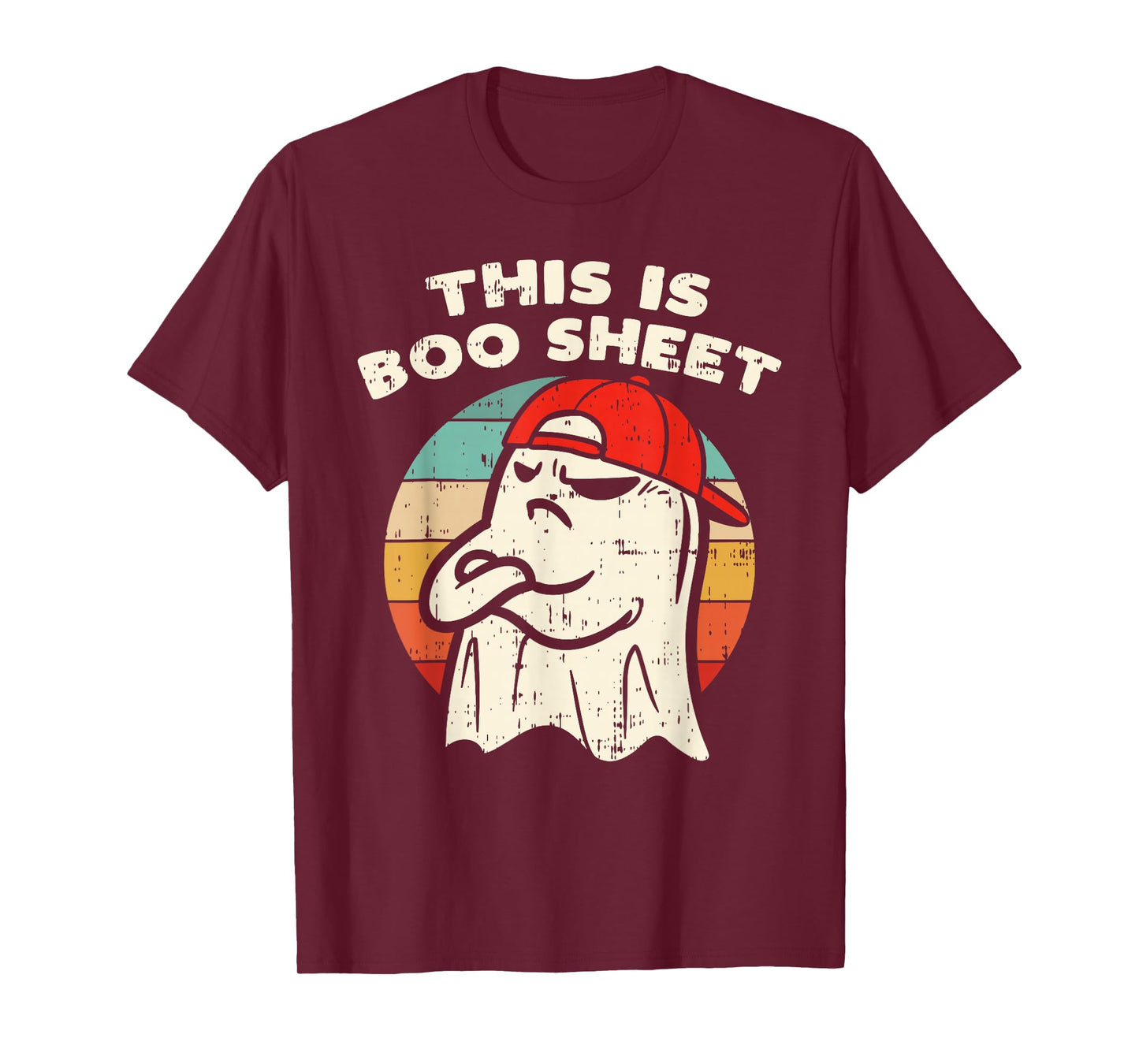 This is Boo Sheet Ghost Retro Halloween Costume Men Women T-Shirt
