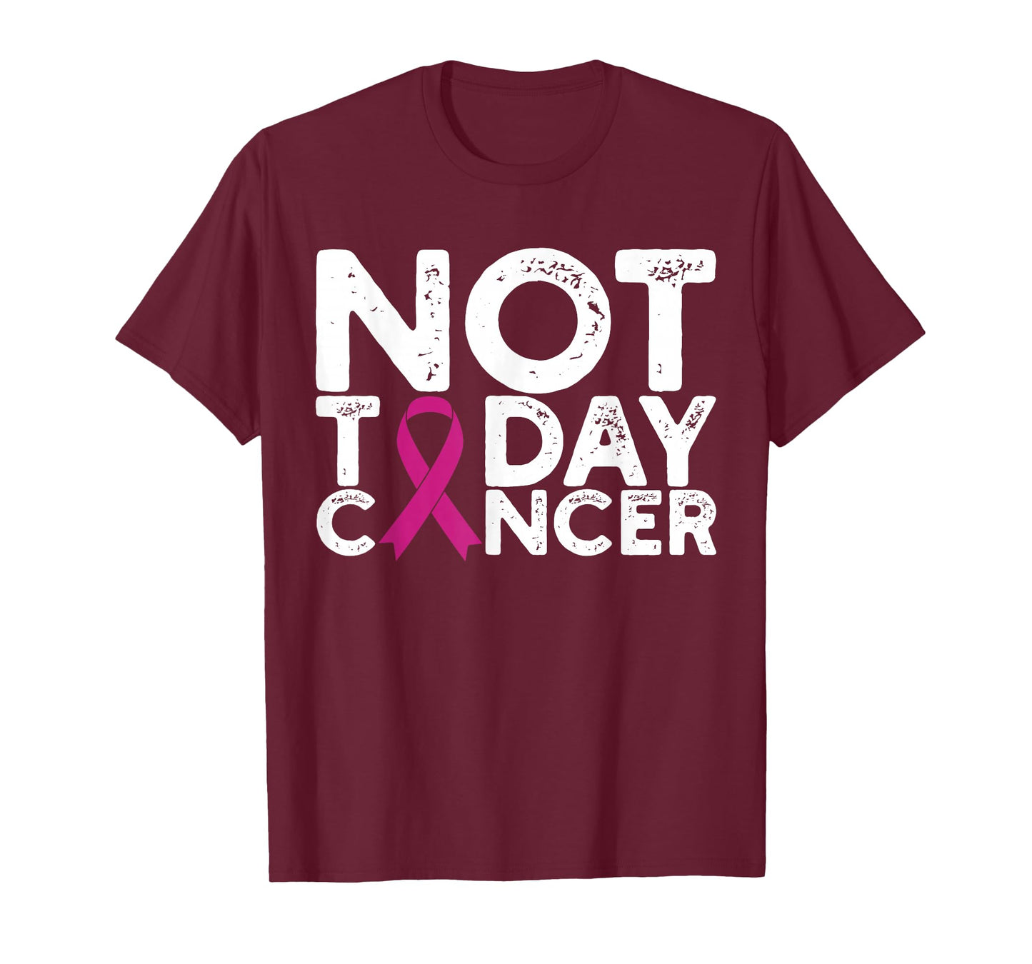 Breast Cancer Awareness Not Today Cancer Pink Ribbon T-Shirt