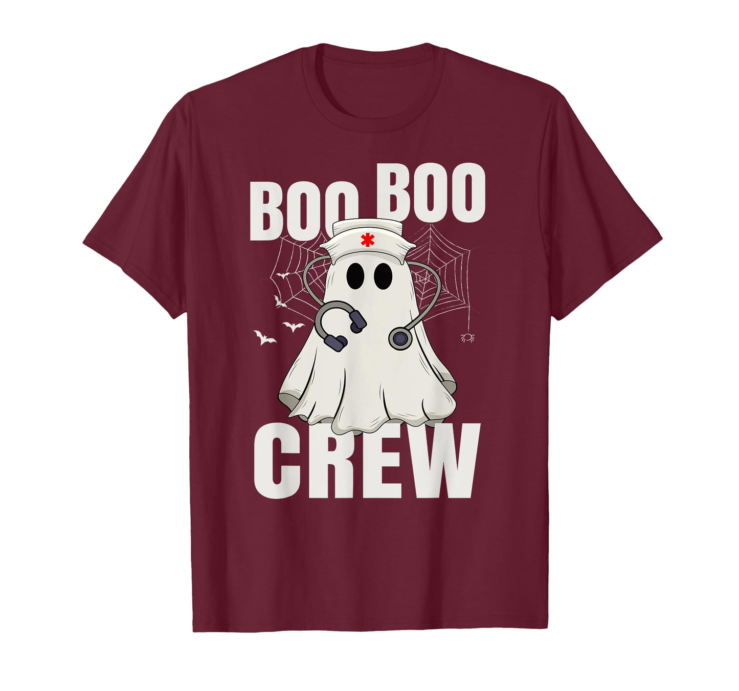 Boo Ghost Nurse Halloween Scrub Top Nursing Spooky Ghost T-Shirt