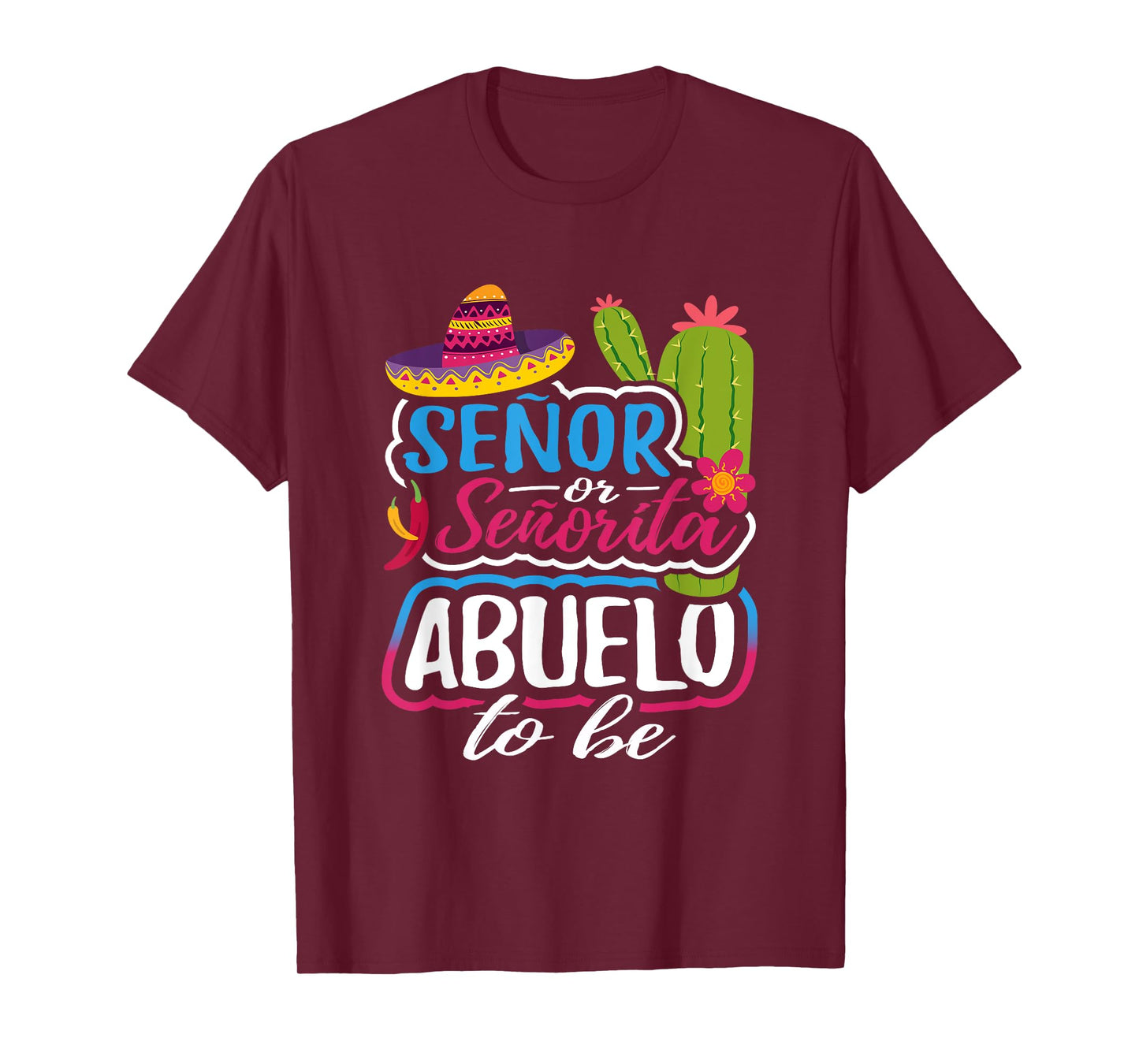 Senor Or Senorita Abuelo To Be Grandpa Gender Reveal Gift T-Shirt