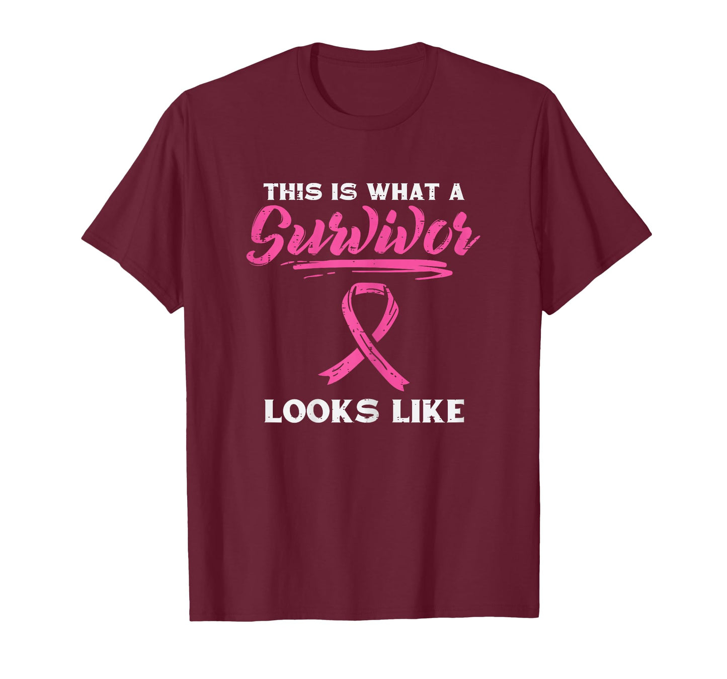 What A Survivor Looks Like Breast Cancer Awareness Women T-Shirt
