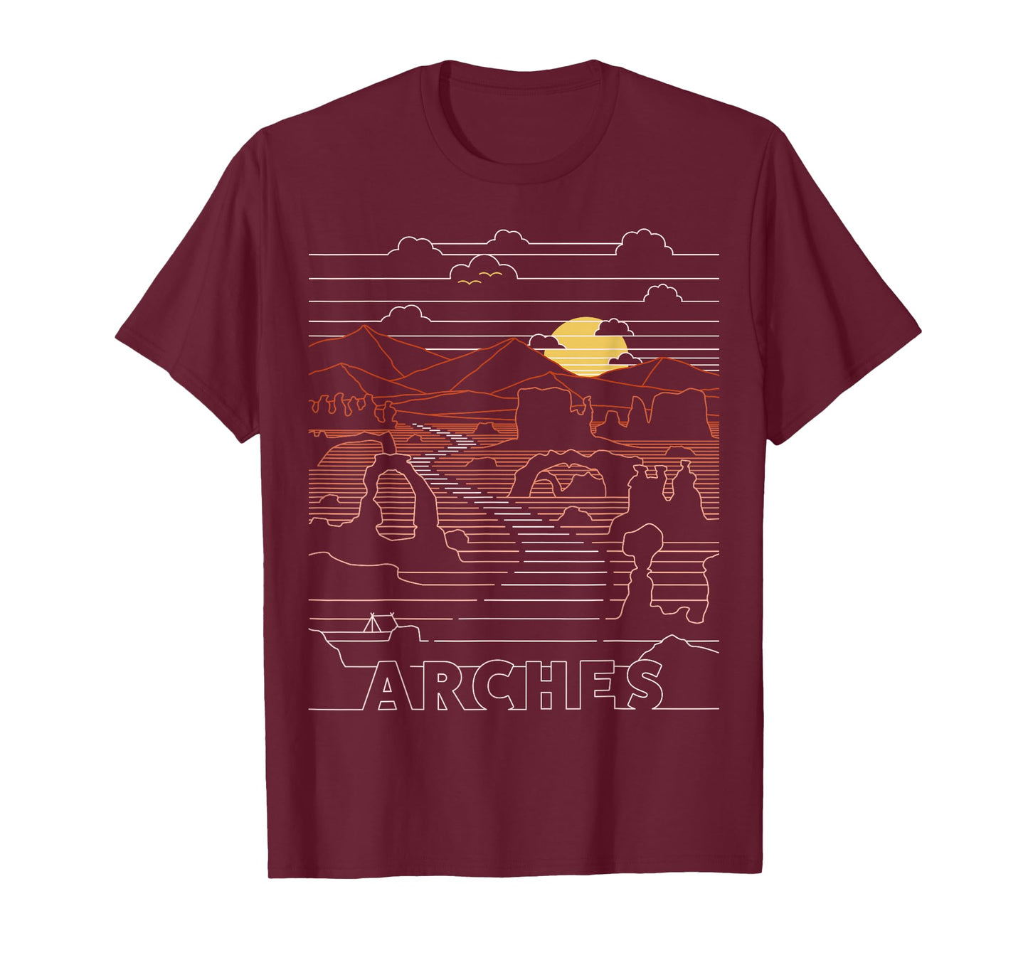 Vintage Retro Arches National Park - Delicate Arch Moab Utah T-Shirt