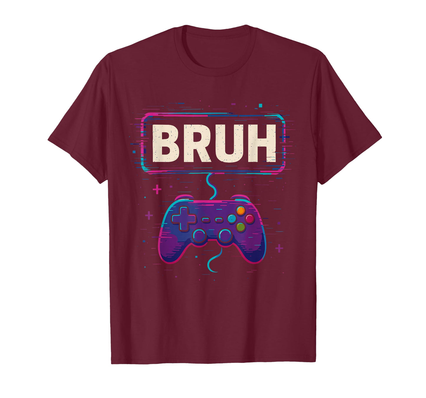 Halloween Video Game Costume Men Boys, Bruh Skeleton Gamer T-Shirt