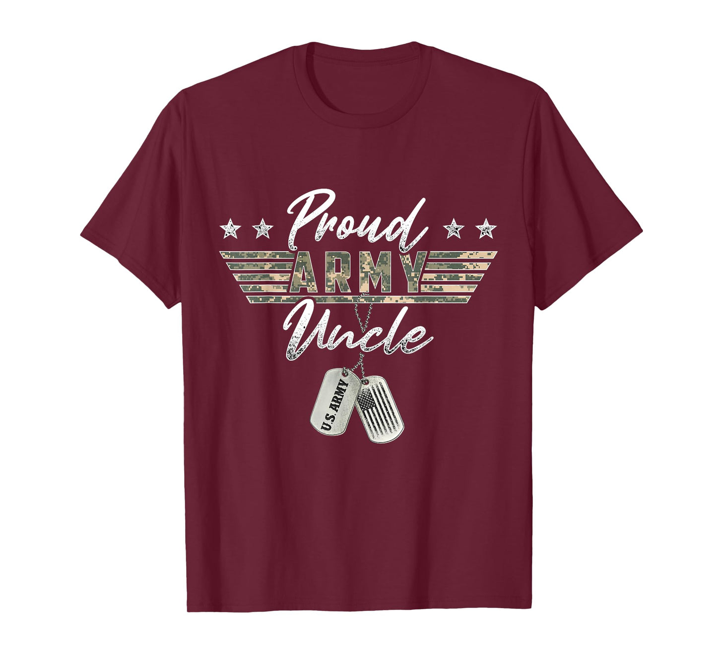 Proud Army Uncle American Veteran Military T-Shirt
