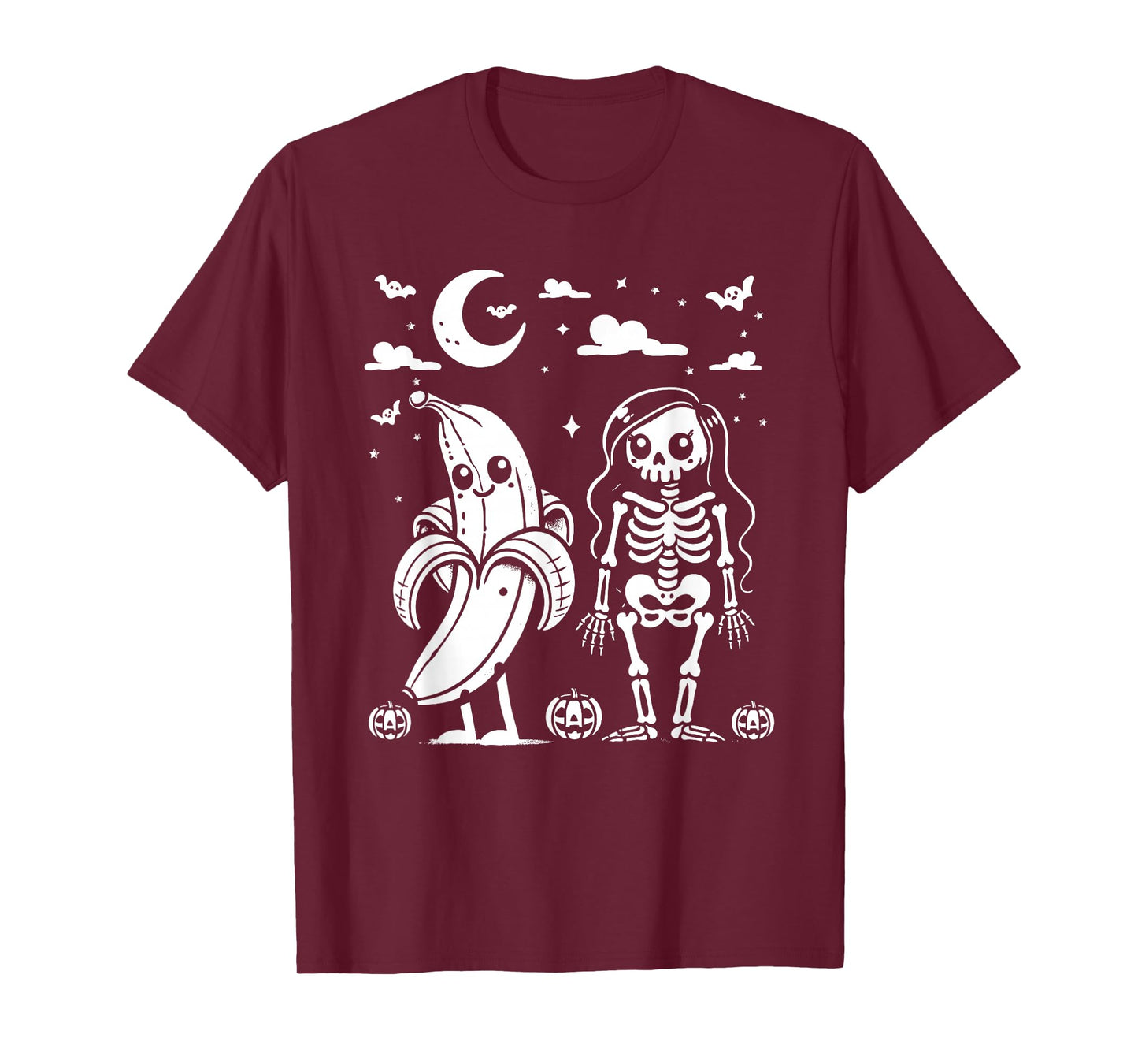 Funny Skeleton and Banana for Halloween T-Shirt